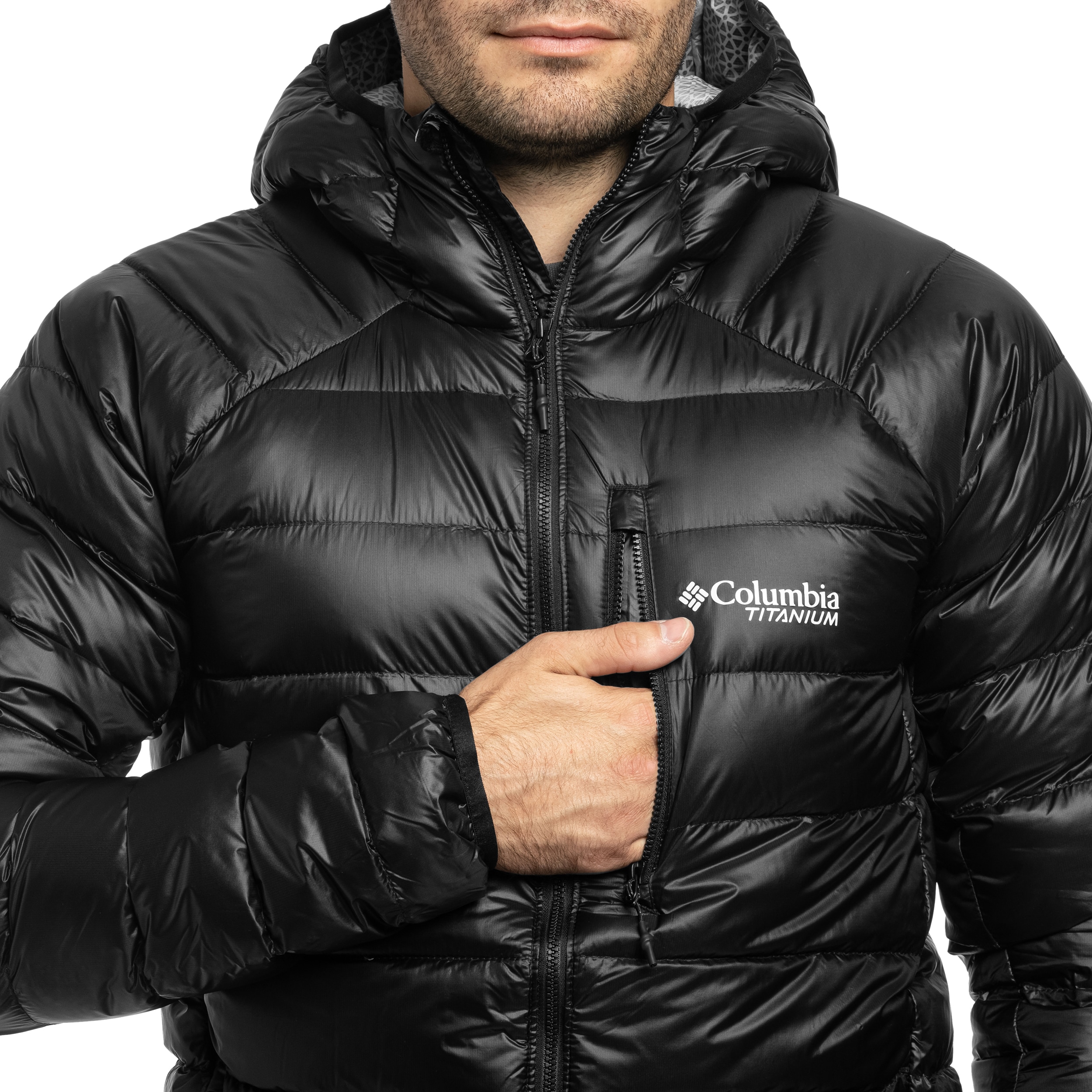Columbia Arctic Crest Down Hooded Takki - Black