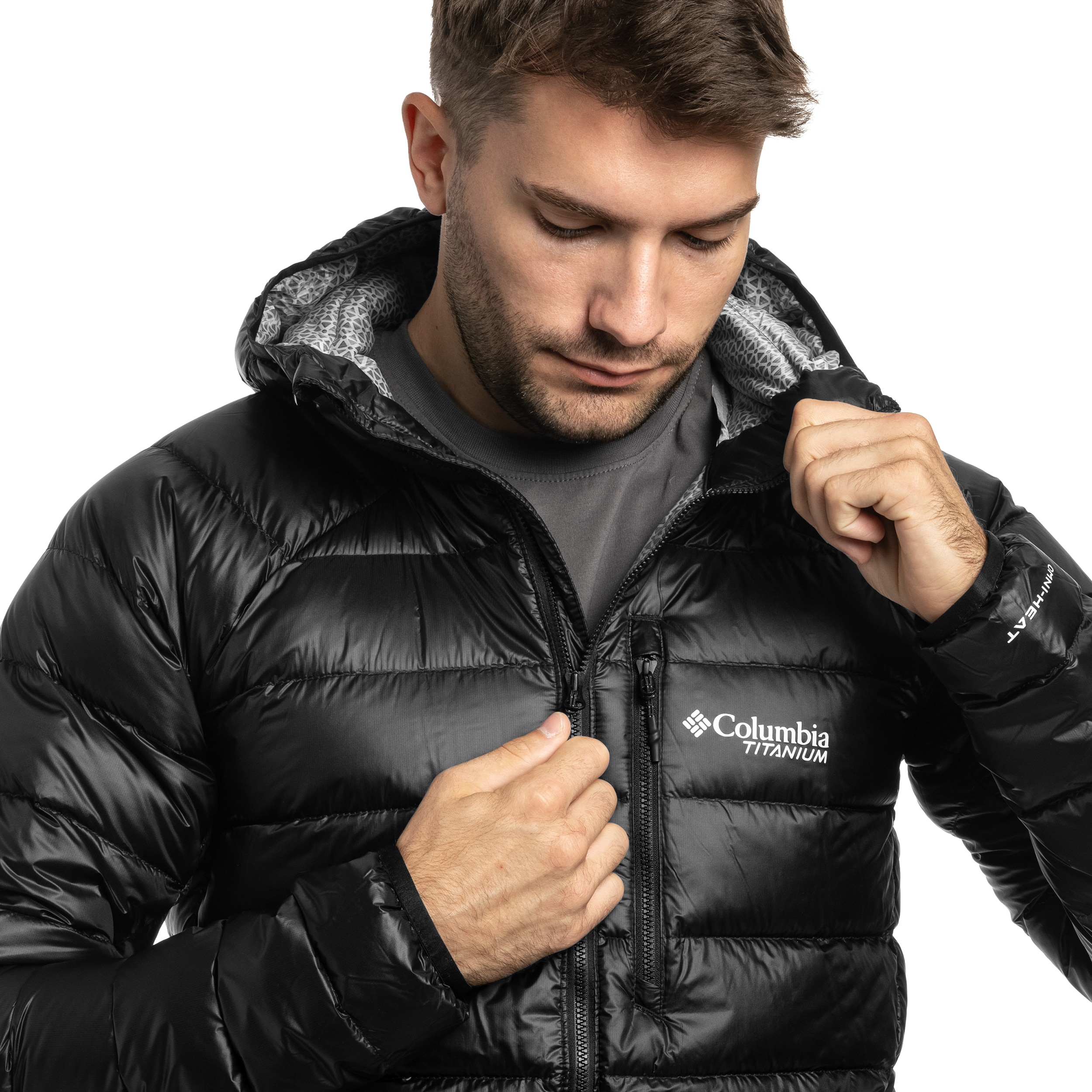 Columbia Arctic Crest Down Hooded Takki - Black
