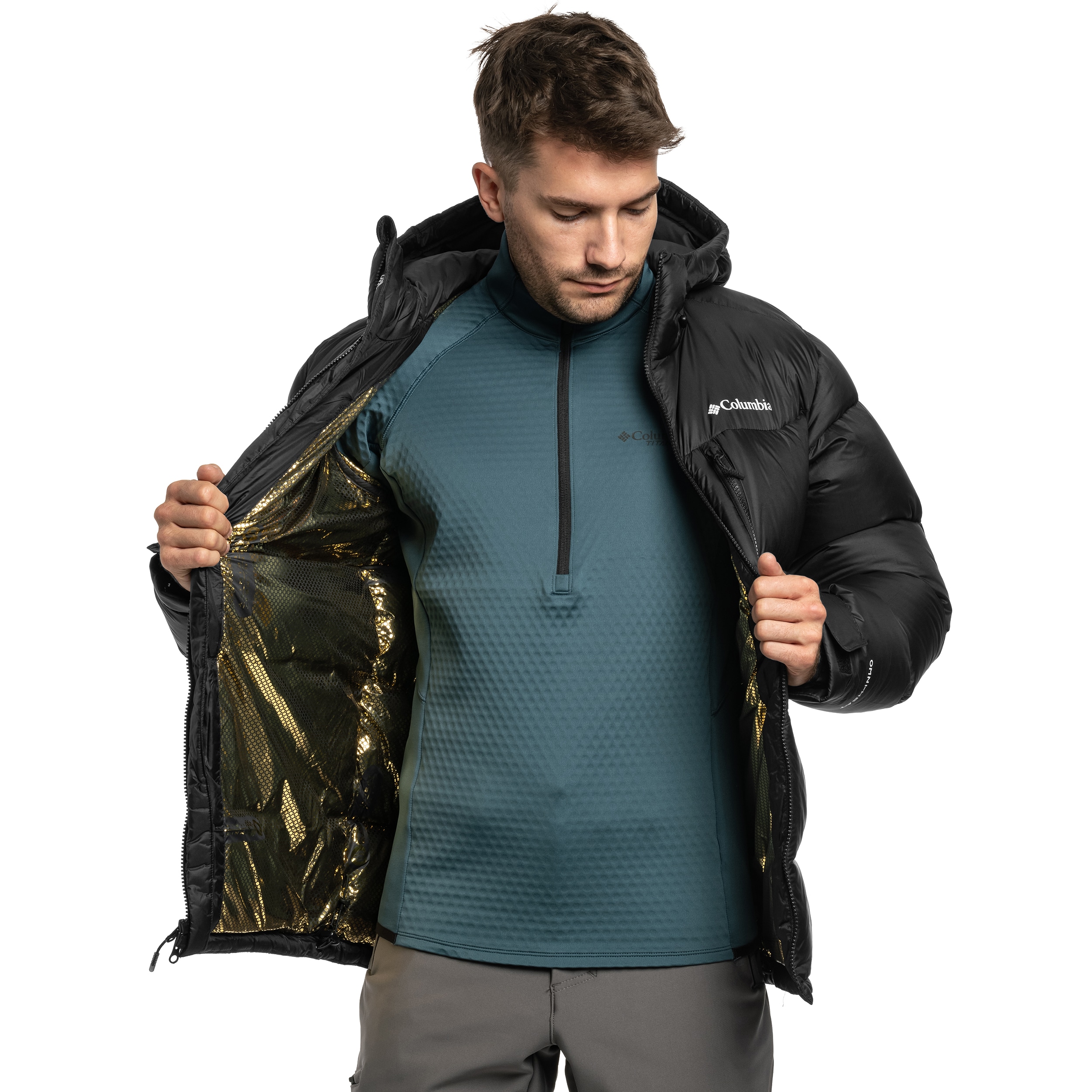Columbia Cloudview Down Hooded Jacket Toppatakki - Black