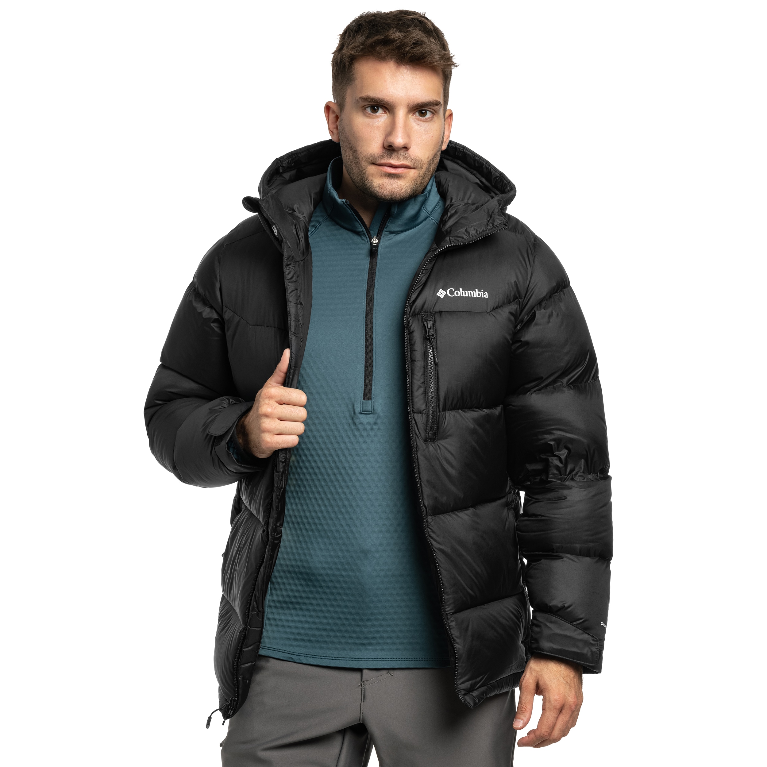 Columbia Cloudview Down Hooded Jacket Toppatakki - Black