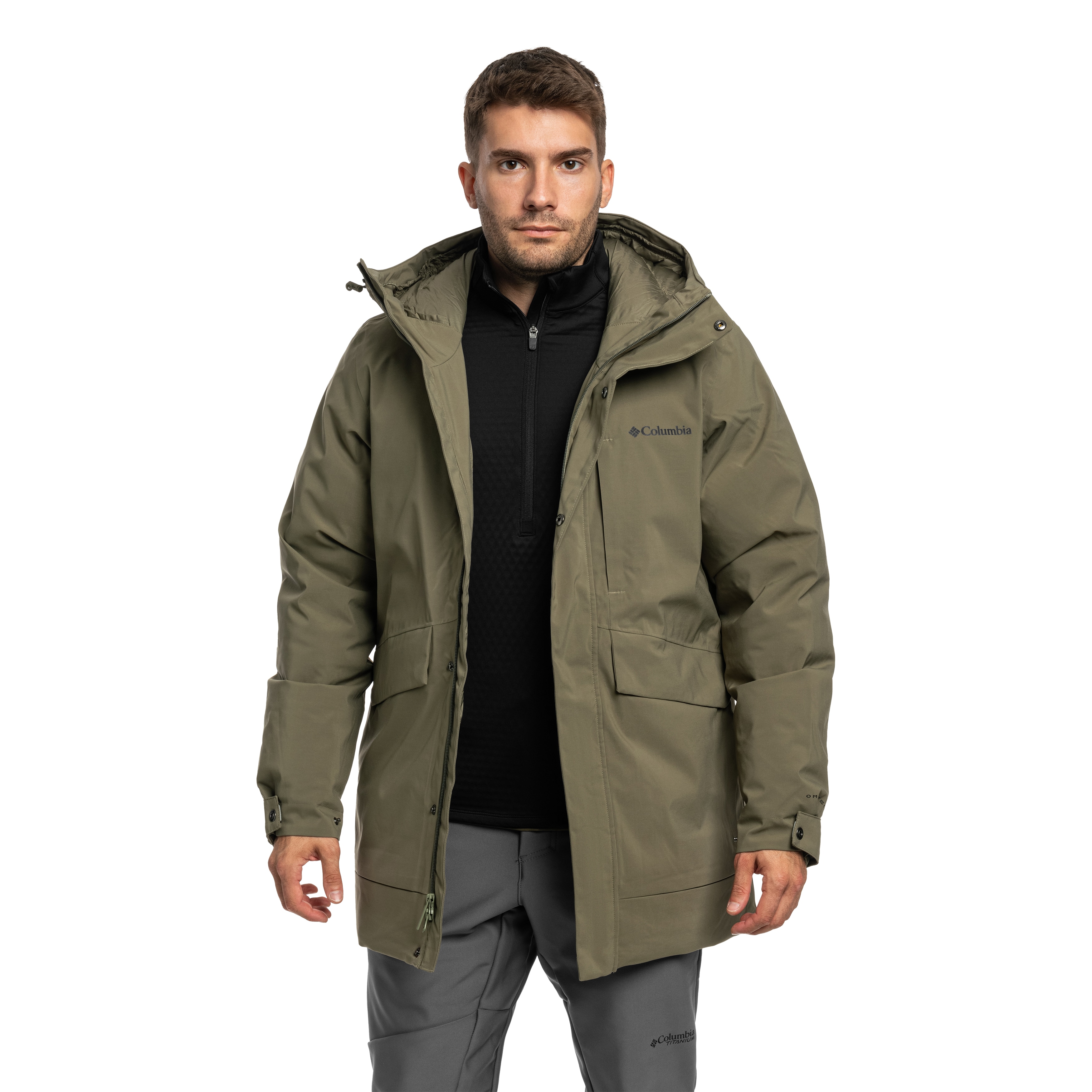 Columbia Street Heights Waterproof Down Parka Takki - Stone Green