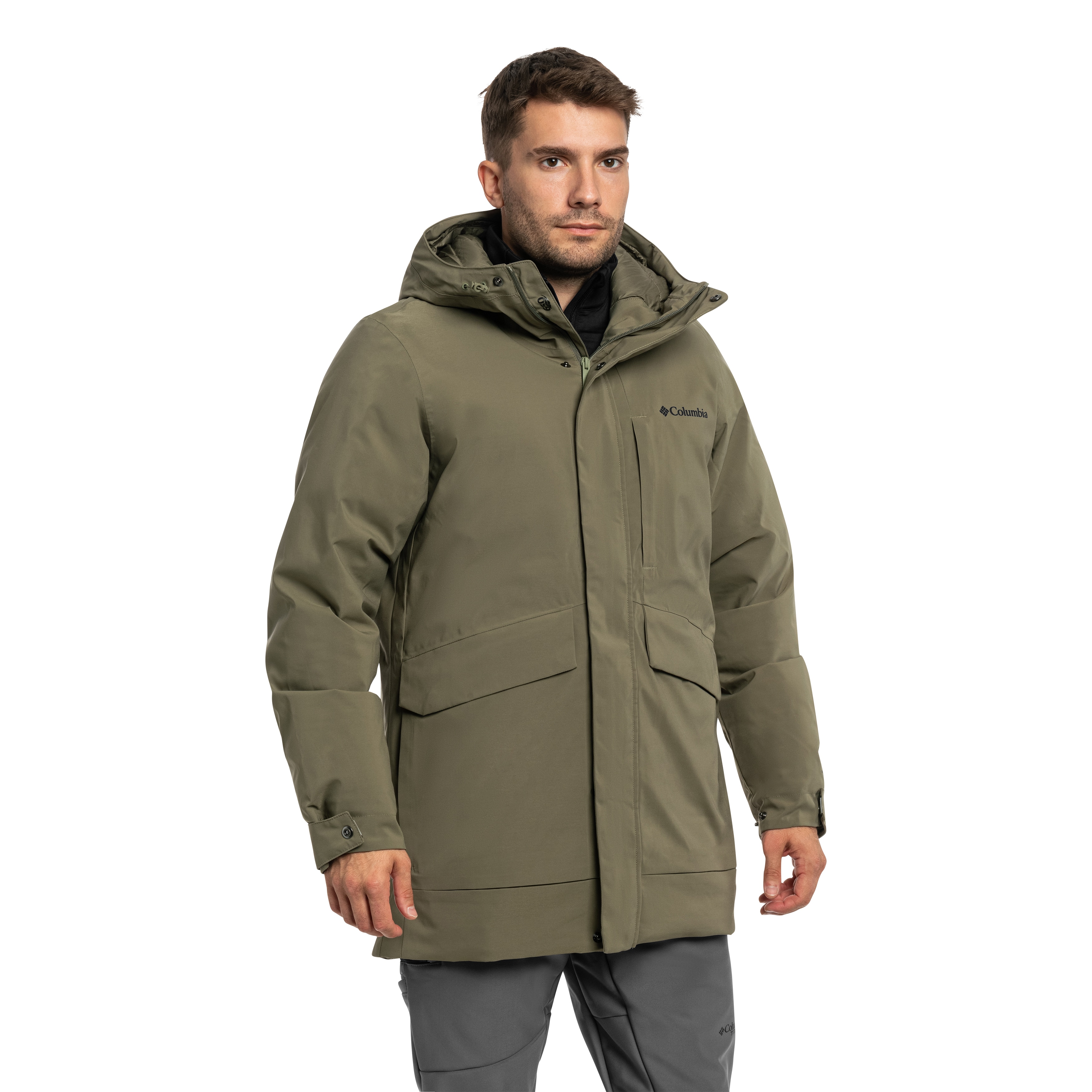 Columbia Street Heights Waterproof Down Parka Takki - Stone Green