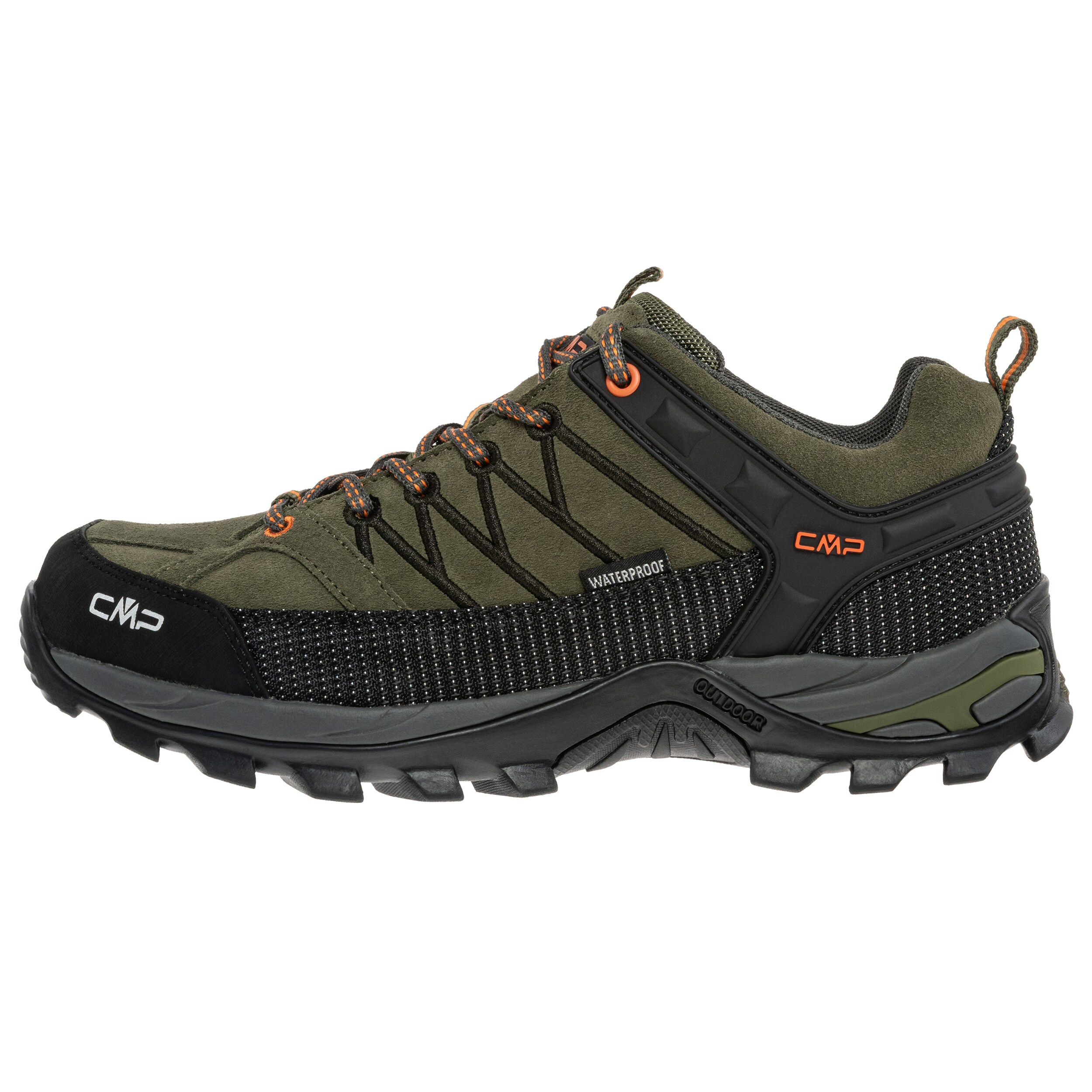 CMP Rigel Low Waterproof Vaelluskengät - Olive/Flame