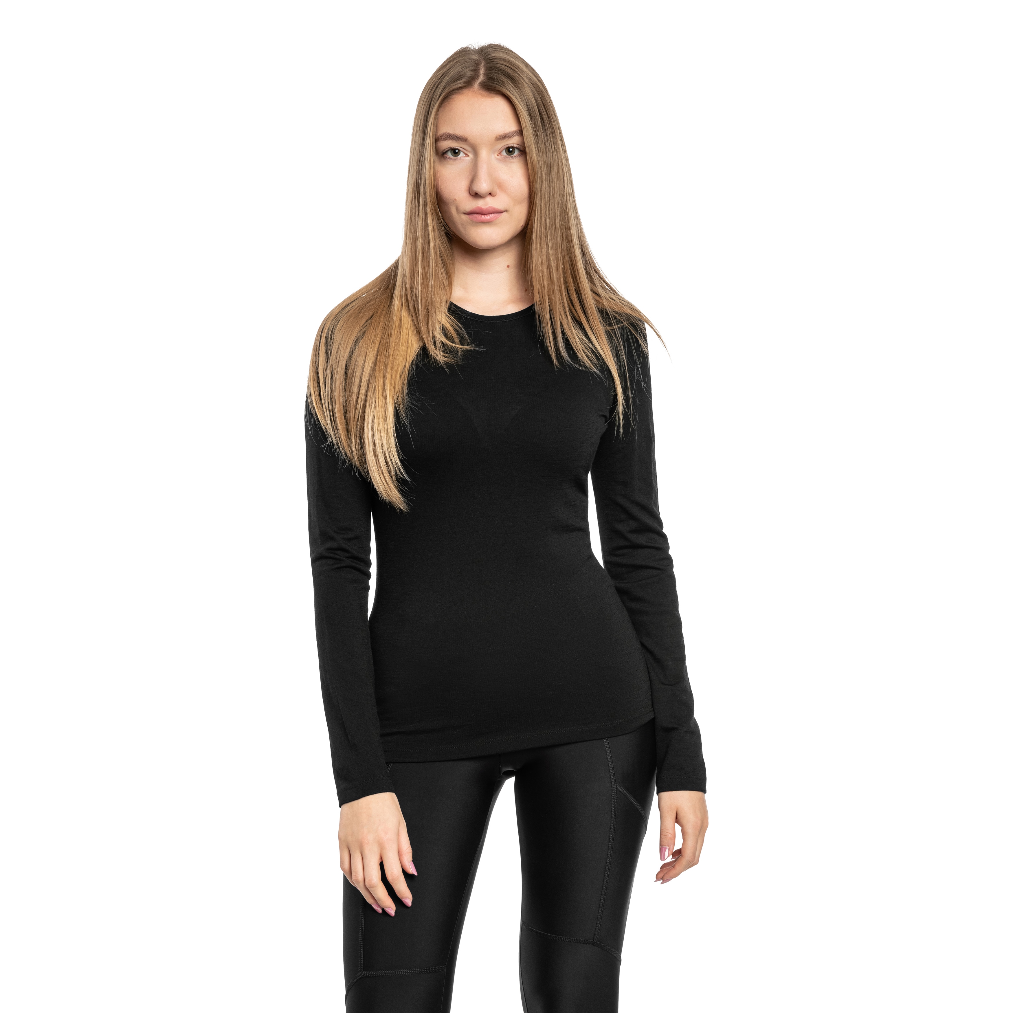 Icebreaker Merino 200 Oasis Long Sleeve Crew Naisten Tekninen Paita - Black