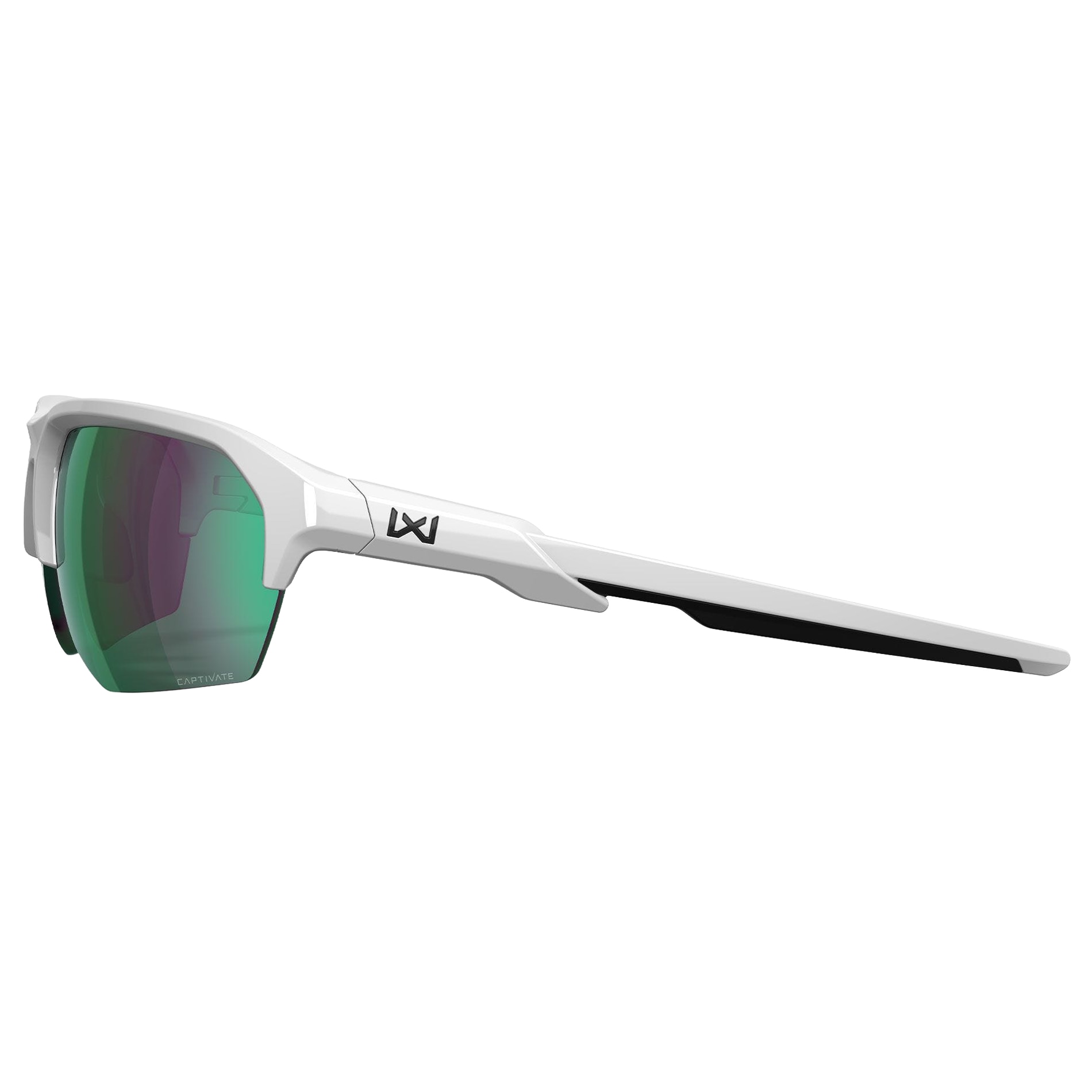 Wiley X WX JAKL Aurinkolasit Captivate Polarized Green Mirror/Polished White