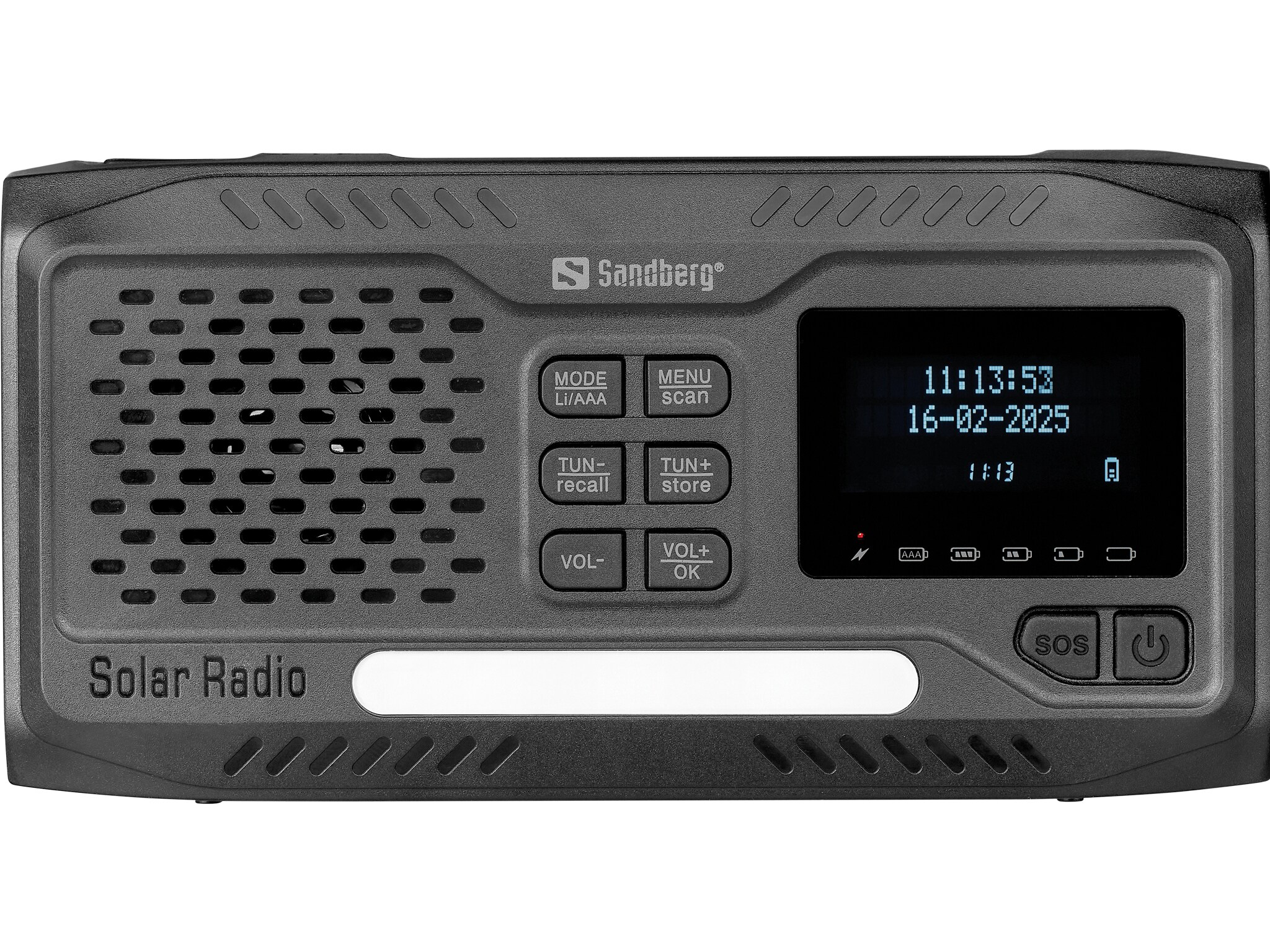 Sandberg Survivor All-in-1 4500 FM/DAB Kammella Radio-taskulamppu Powerbank-toiminnolla