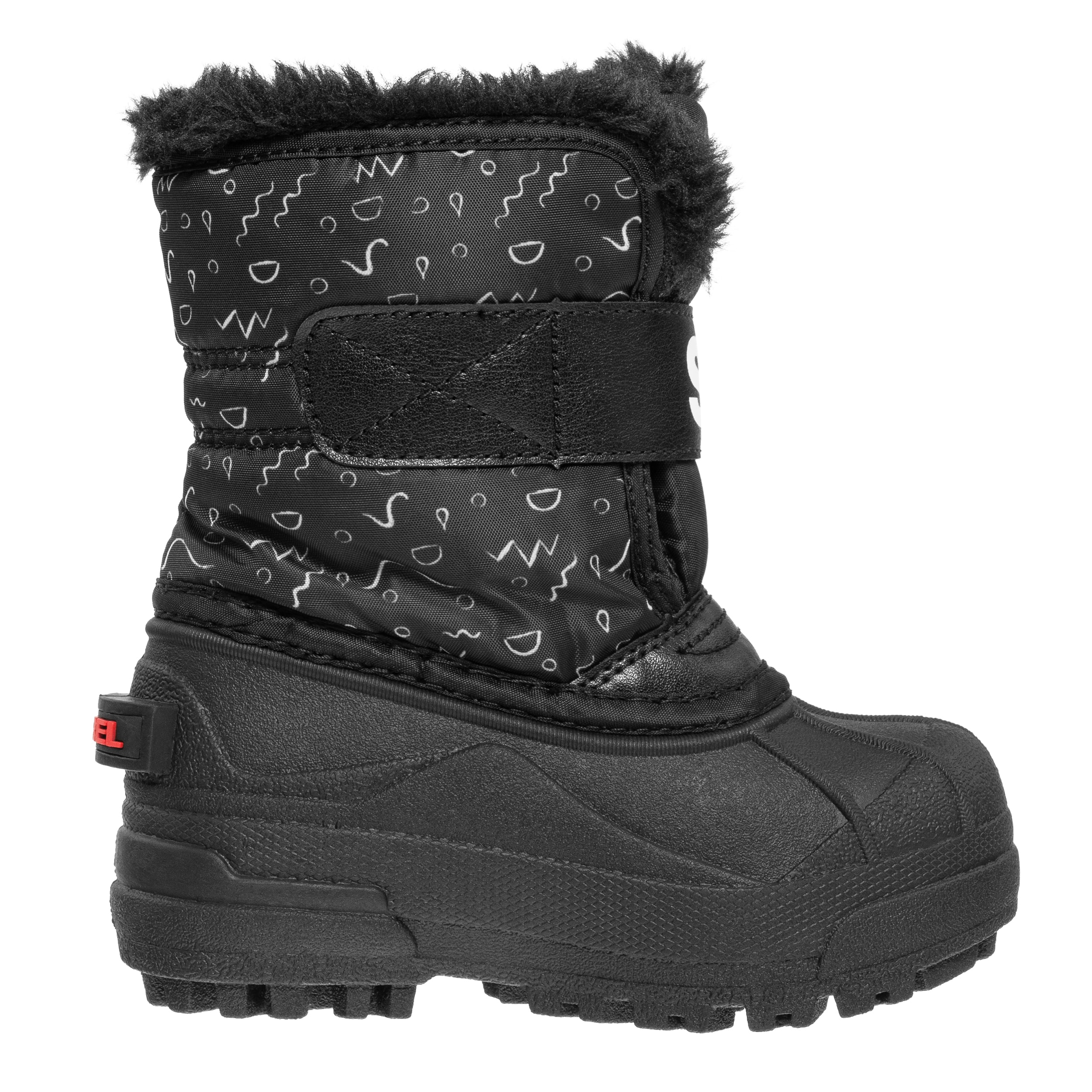 Sorel Snow Commander Boot Lasten Talvikengät - Black/Bright Red