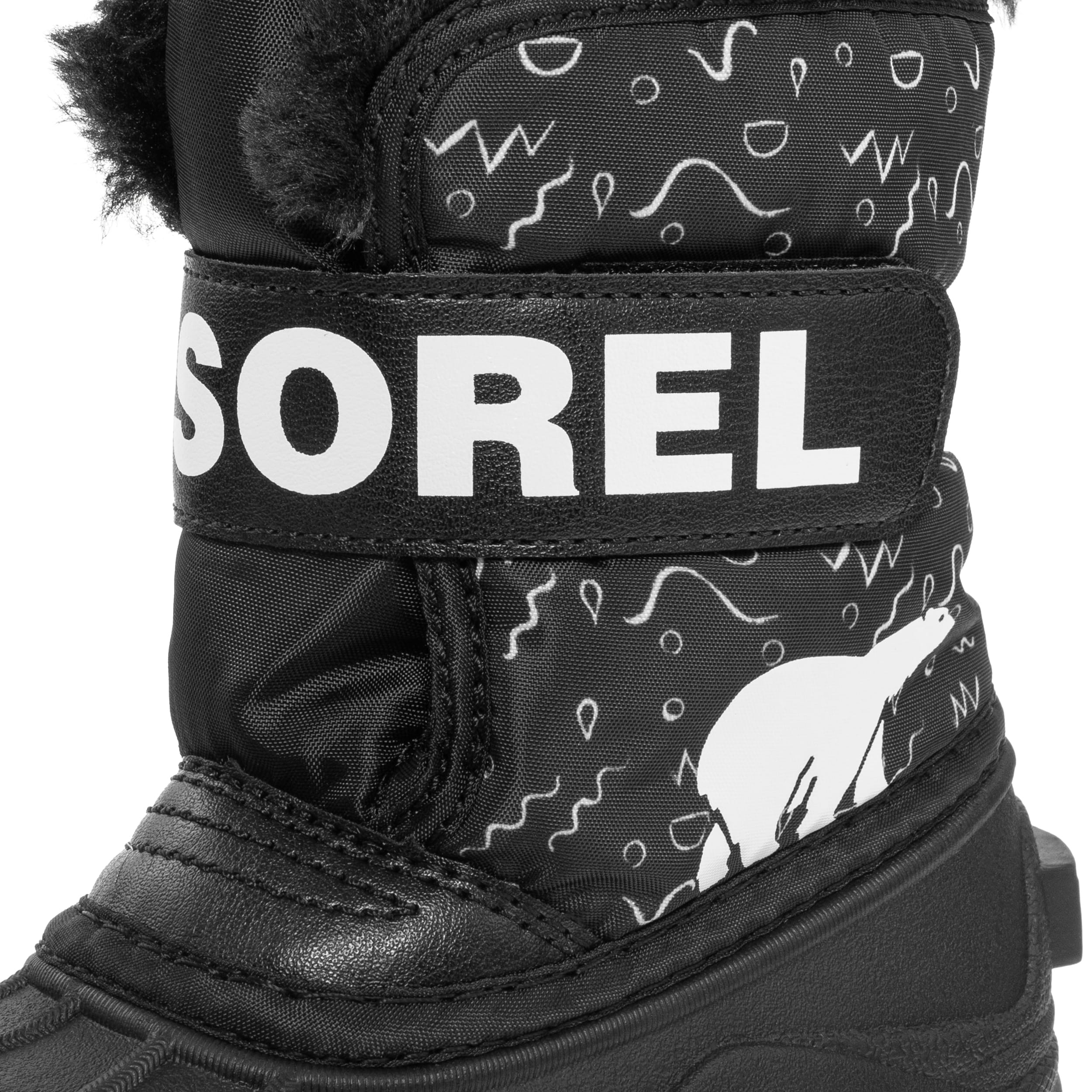 Sorel Snow Commander Boot Lasten Talvikengät - Black/Bright Red