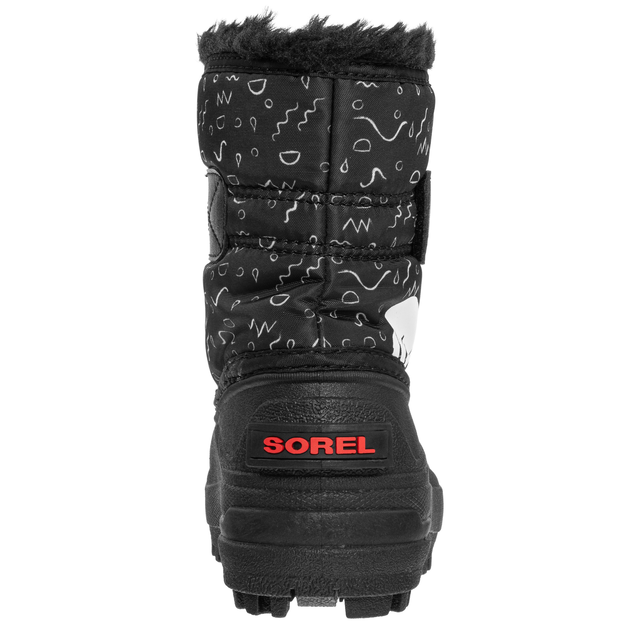 Sorel Snow Commander Boot Lasten Talvikengät - Black/Bright Red