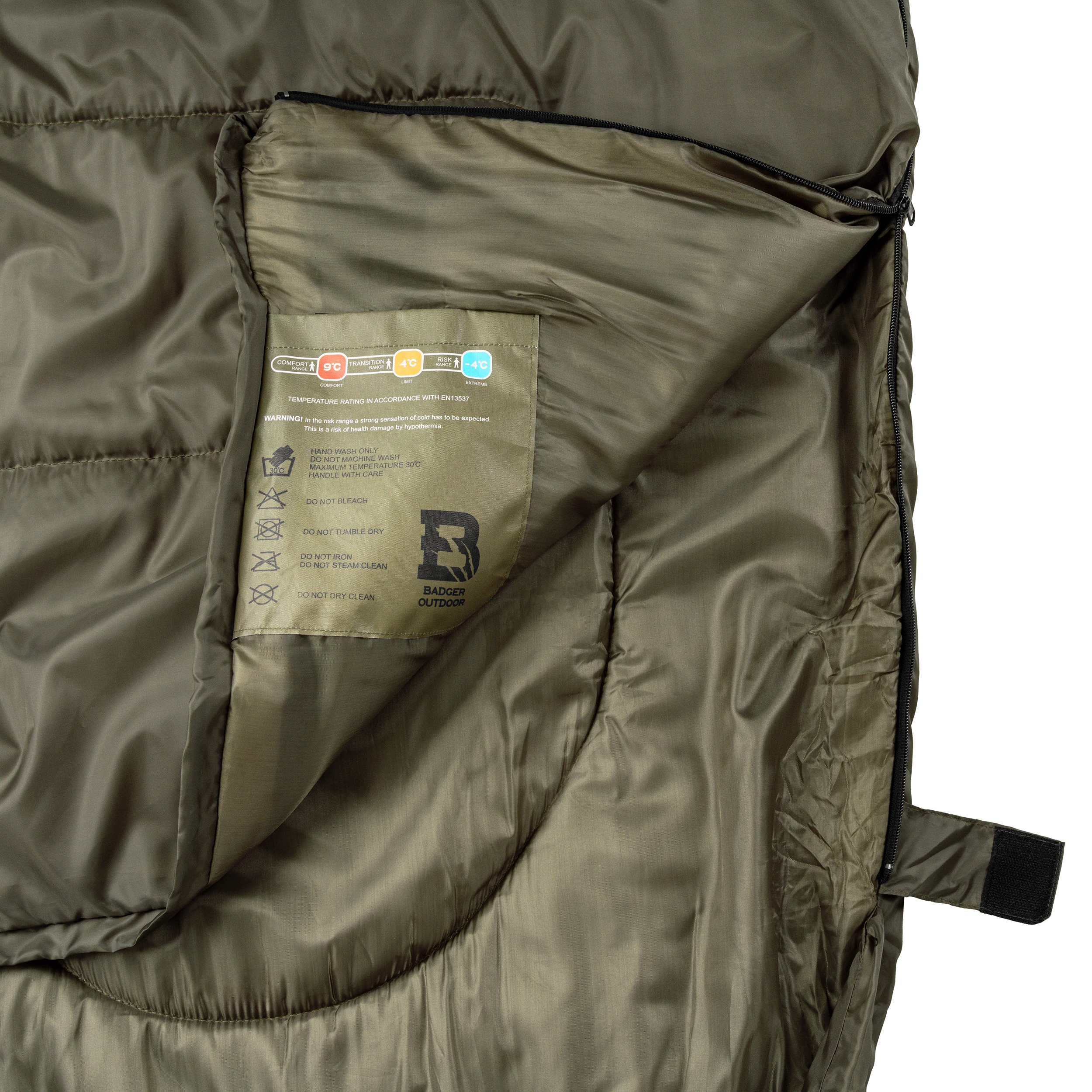 Badger Outdoor TacPak 10T Makuupussi - Olive - oikea