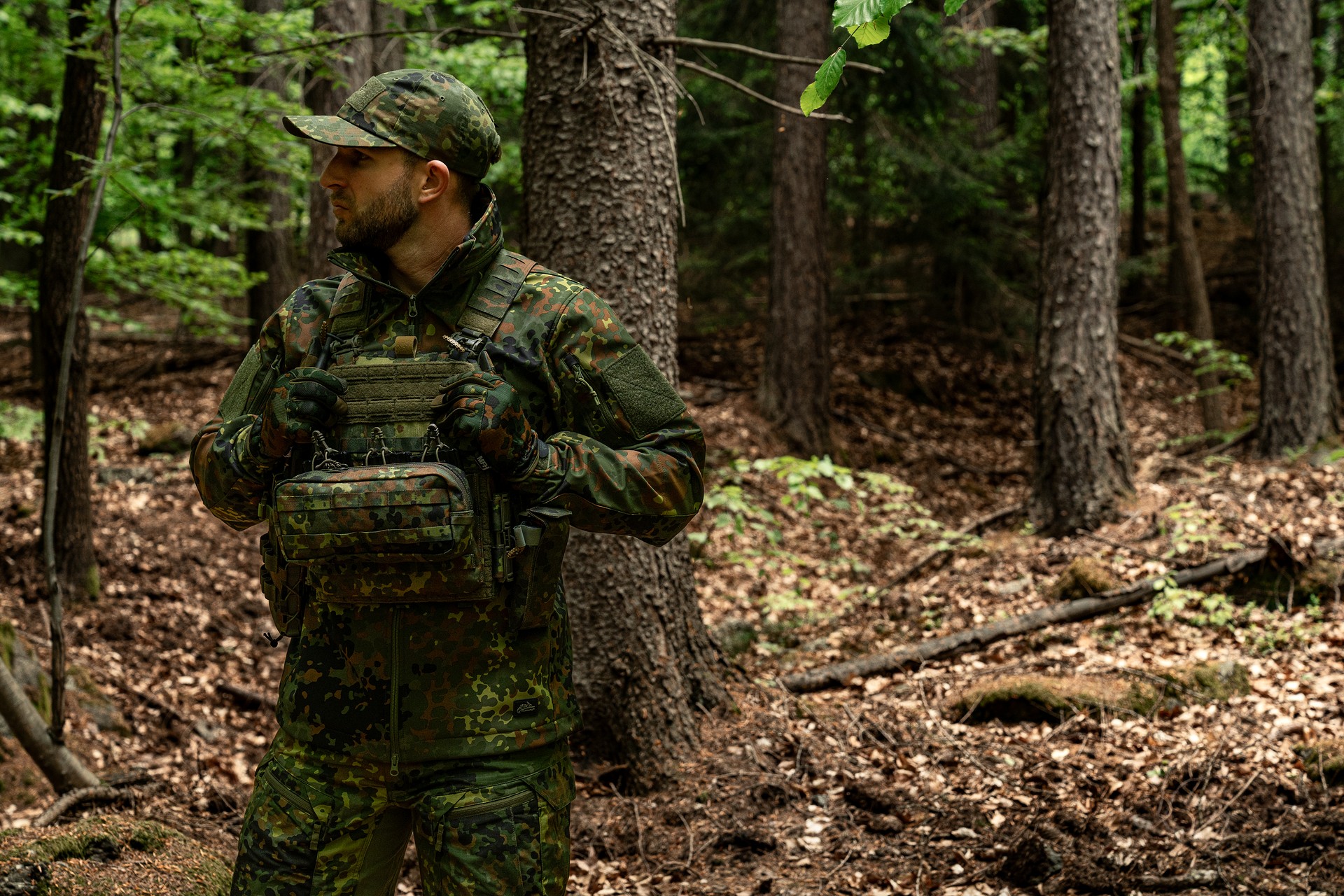 Lindnerhof Multi-Pouch Horizontal Large PA023 Tasku - Flecktarn
