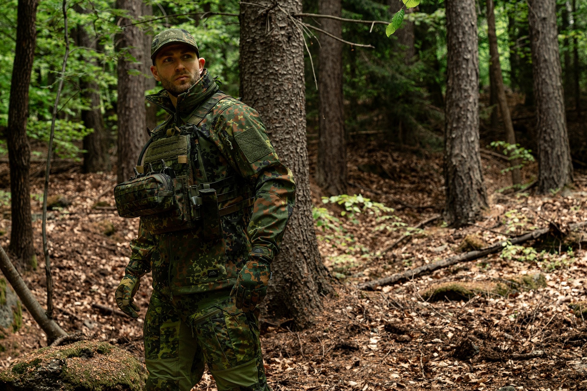 Lindnerhof Multi-Pouch Horizontal Large PA023 Tasku - Flecktarn