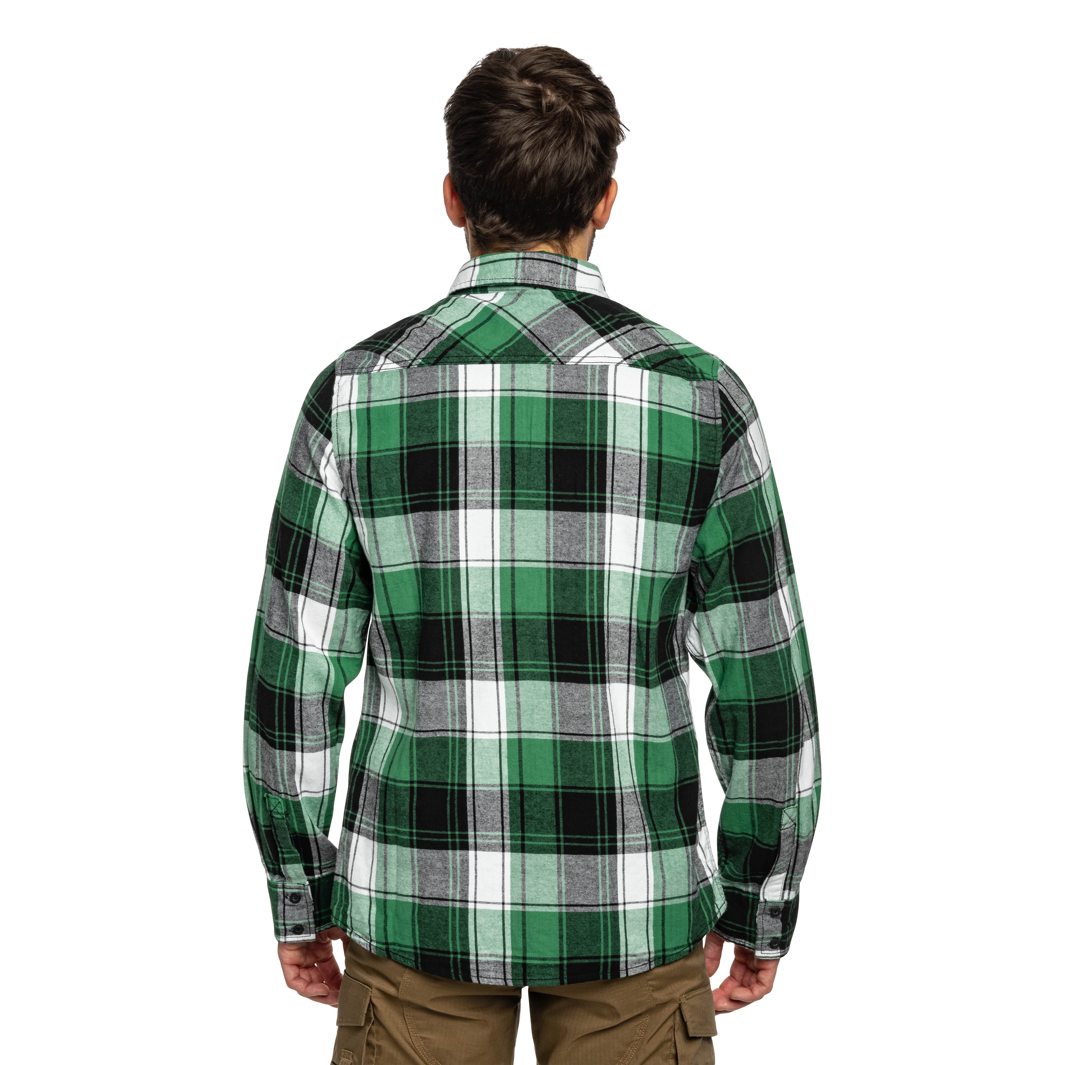 Brandit Check Shirt paita - Green/Black/White
