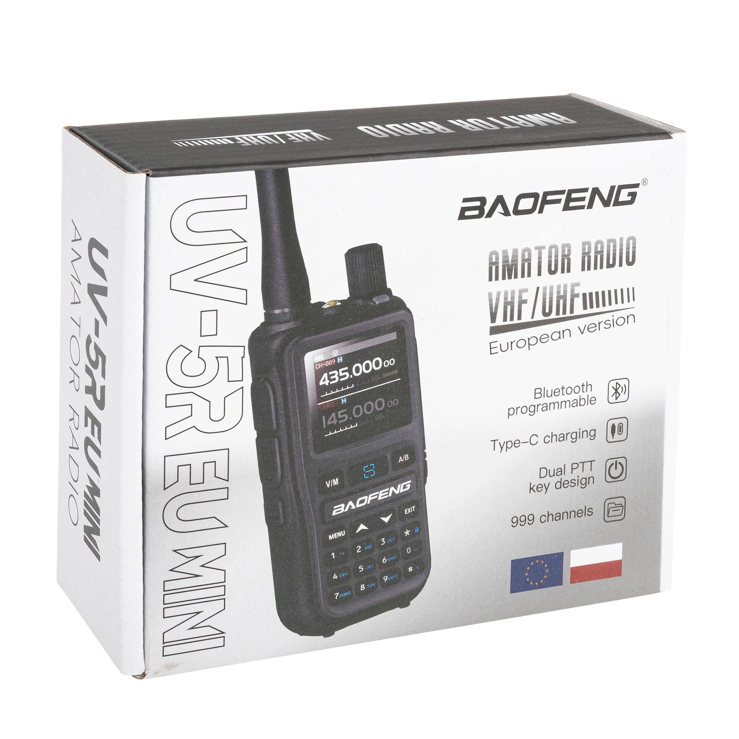 Baofeng UV-5R EU Mini Radiopuhelin 1600 mAh - Grey