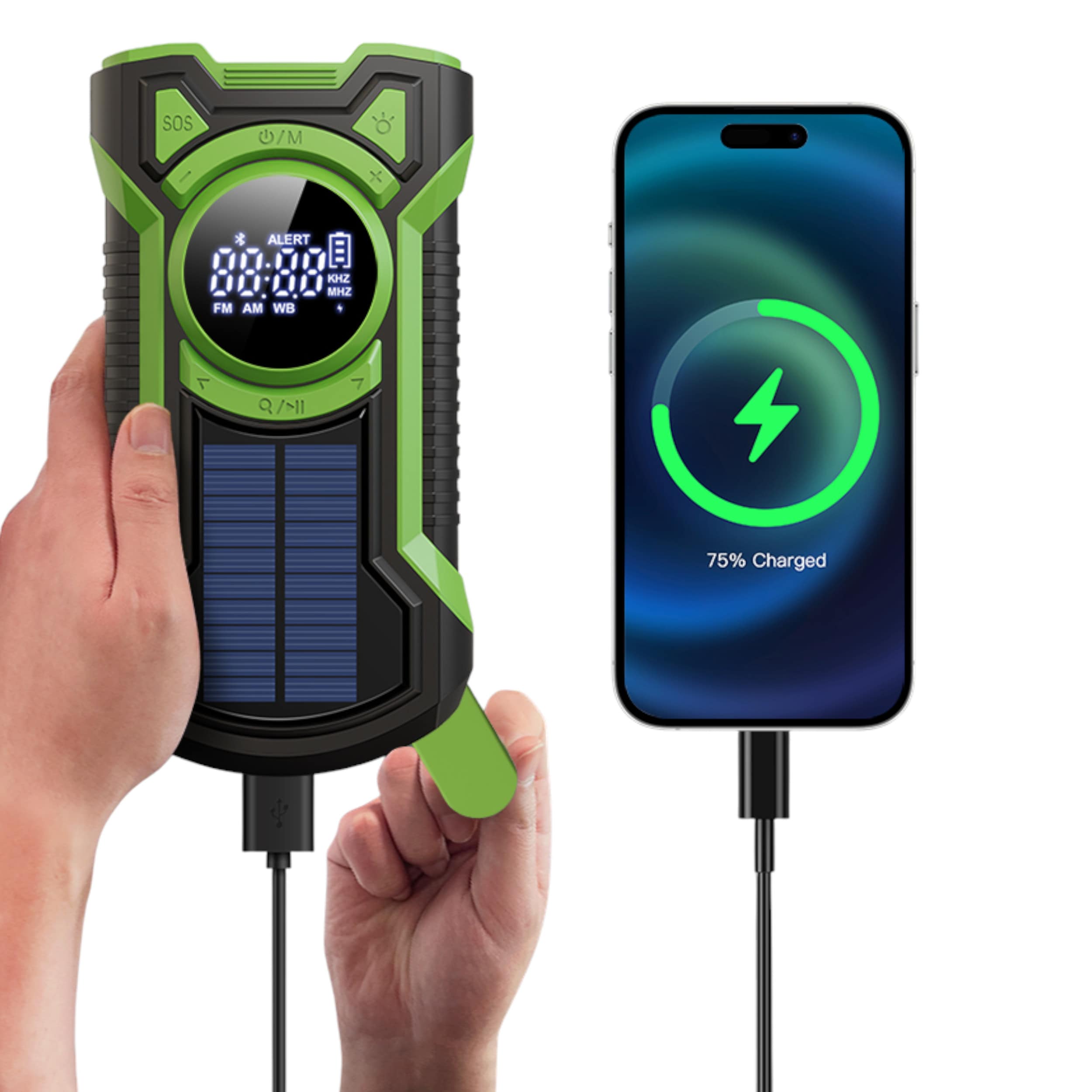 JB Tacticals JB-07 Hätätilaradio - Green