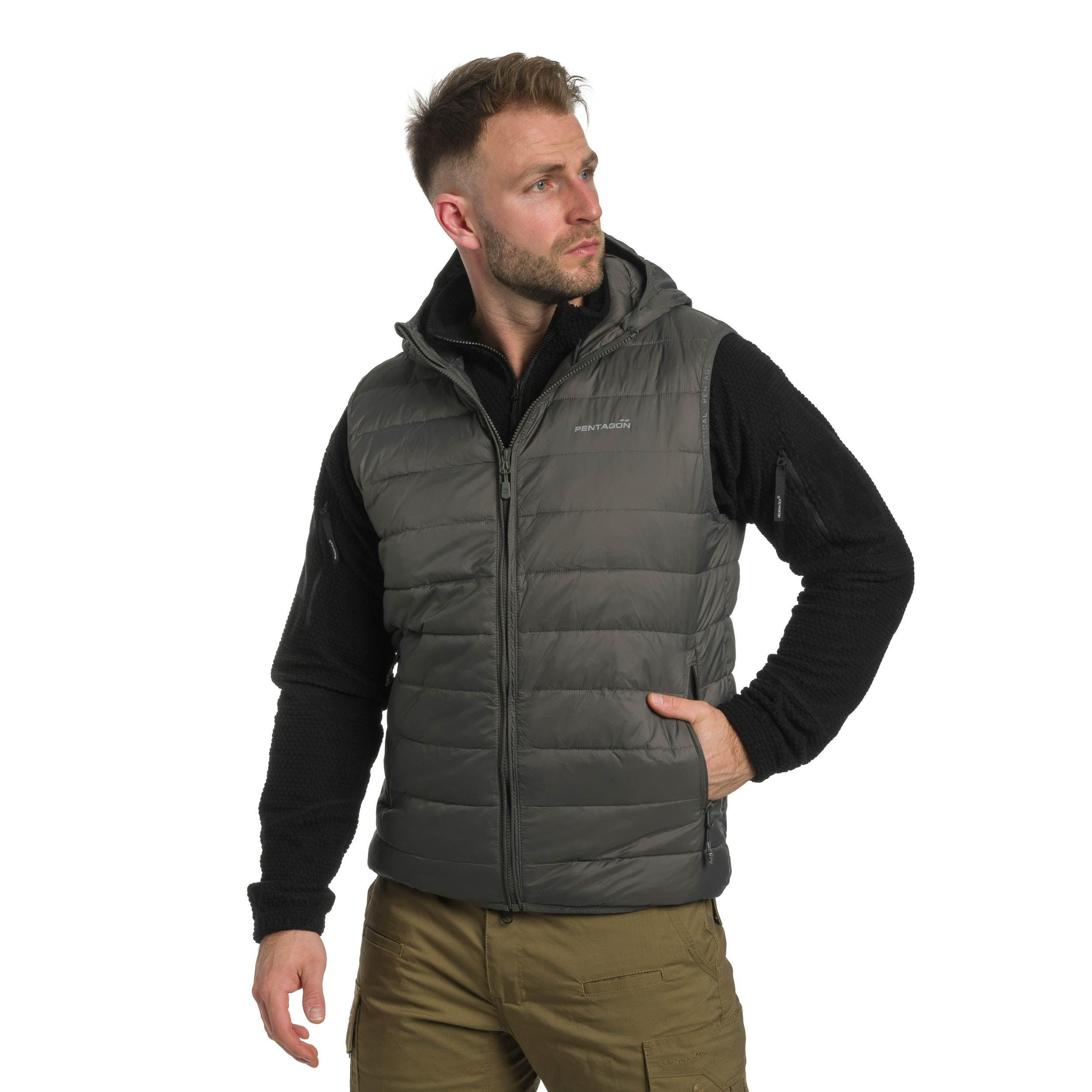 Pentagon Aurora Hood Vest 2.0 Hihaton liivi - Cinder Grey