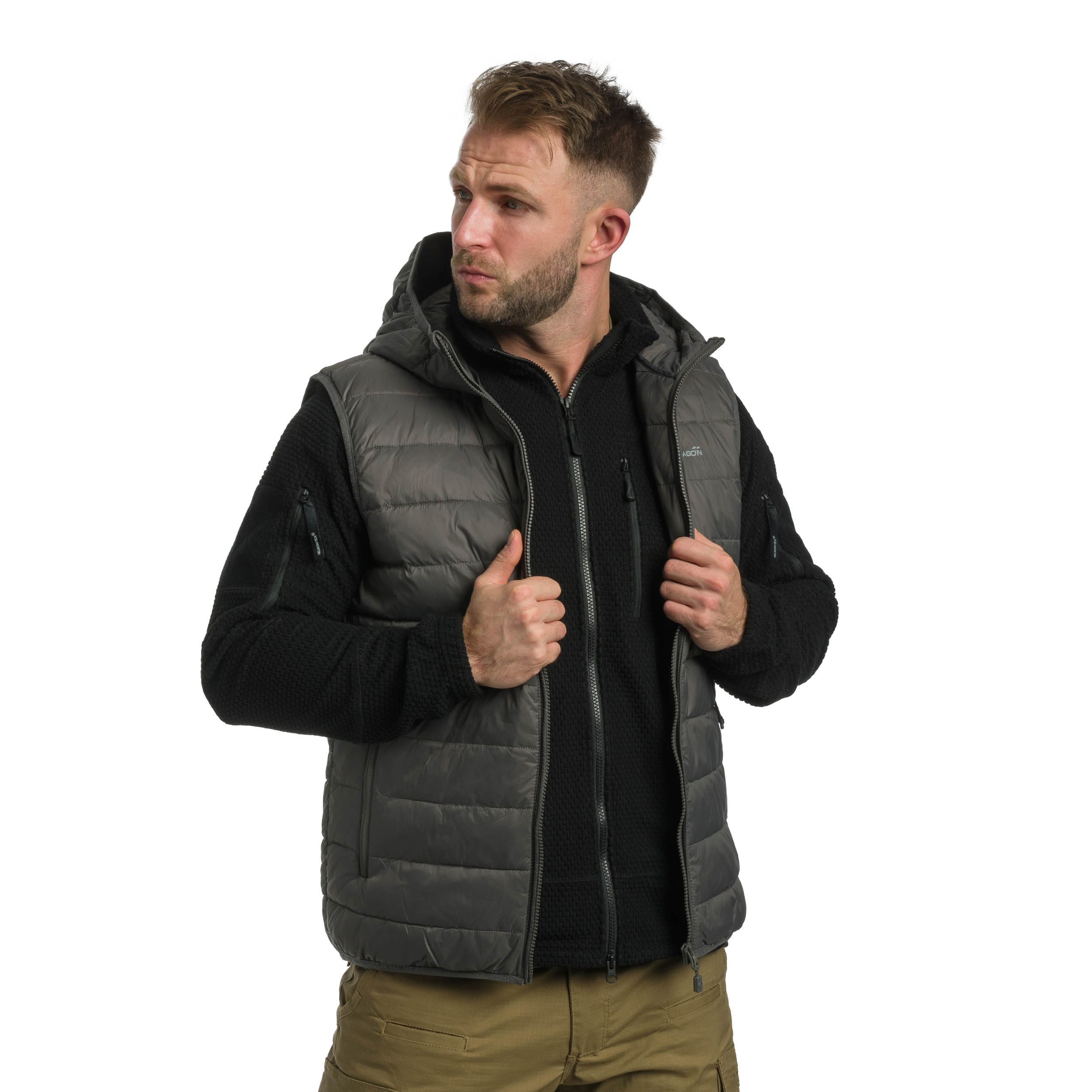 Pentagon Aurora Hood Vest 2.0 Hihaton liivi - Cinder Grey