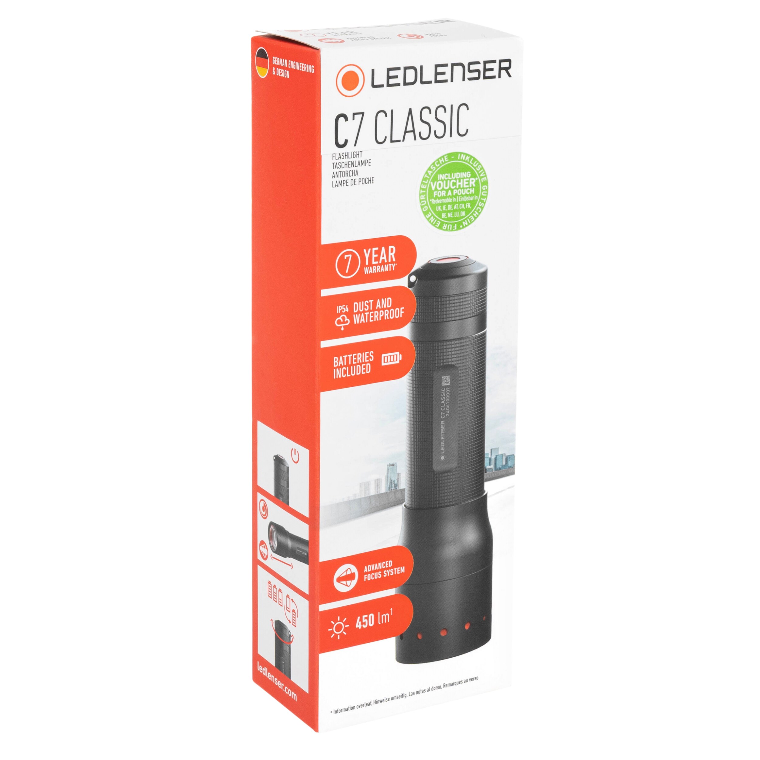 Ledlenser C7 Classic Taskulamppu 450 lumen
