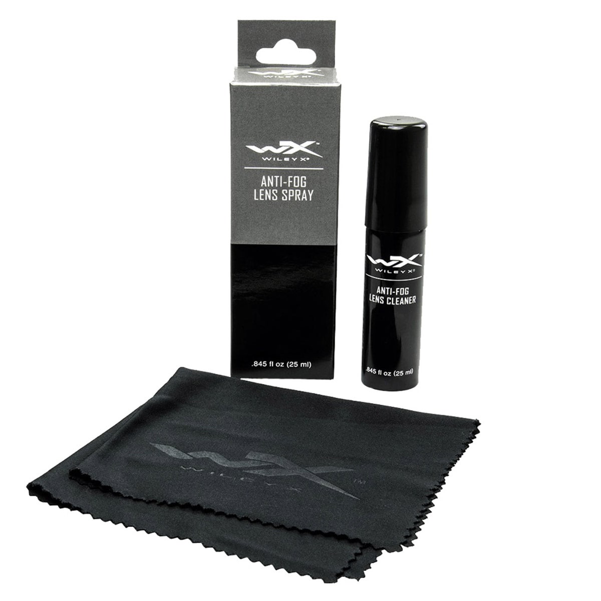 Wiley X Saber Advanced Set 3in1 taktiset lasit - Grey/Clear/Light Rust/Tan + Anti-Fog Cleaner Kit -setti