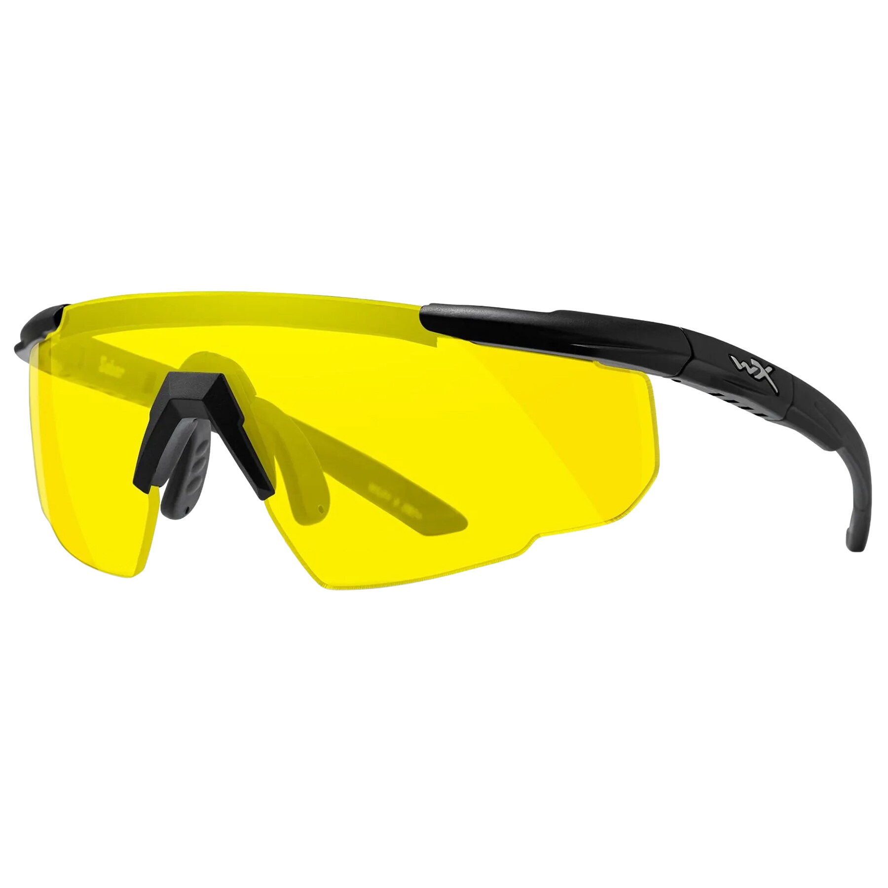 Wiley X Saber Advanced - Yellow/Matte Black + Anti-Fog Cleaner Kit -sarja taktiset lasit