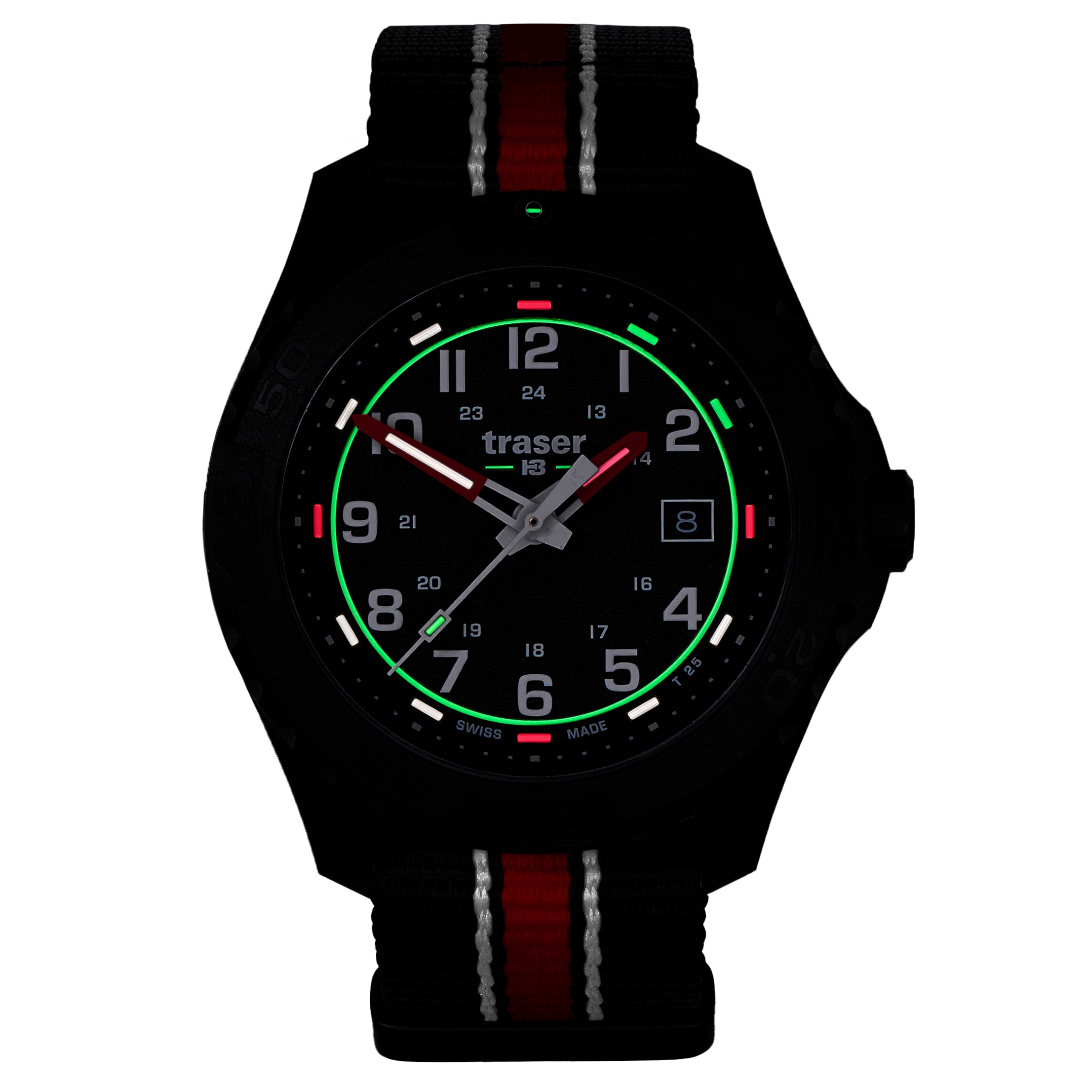 Traser P96 Outdoor Pioneer TS Kello - Black/Red