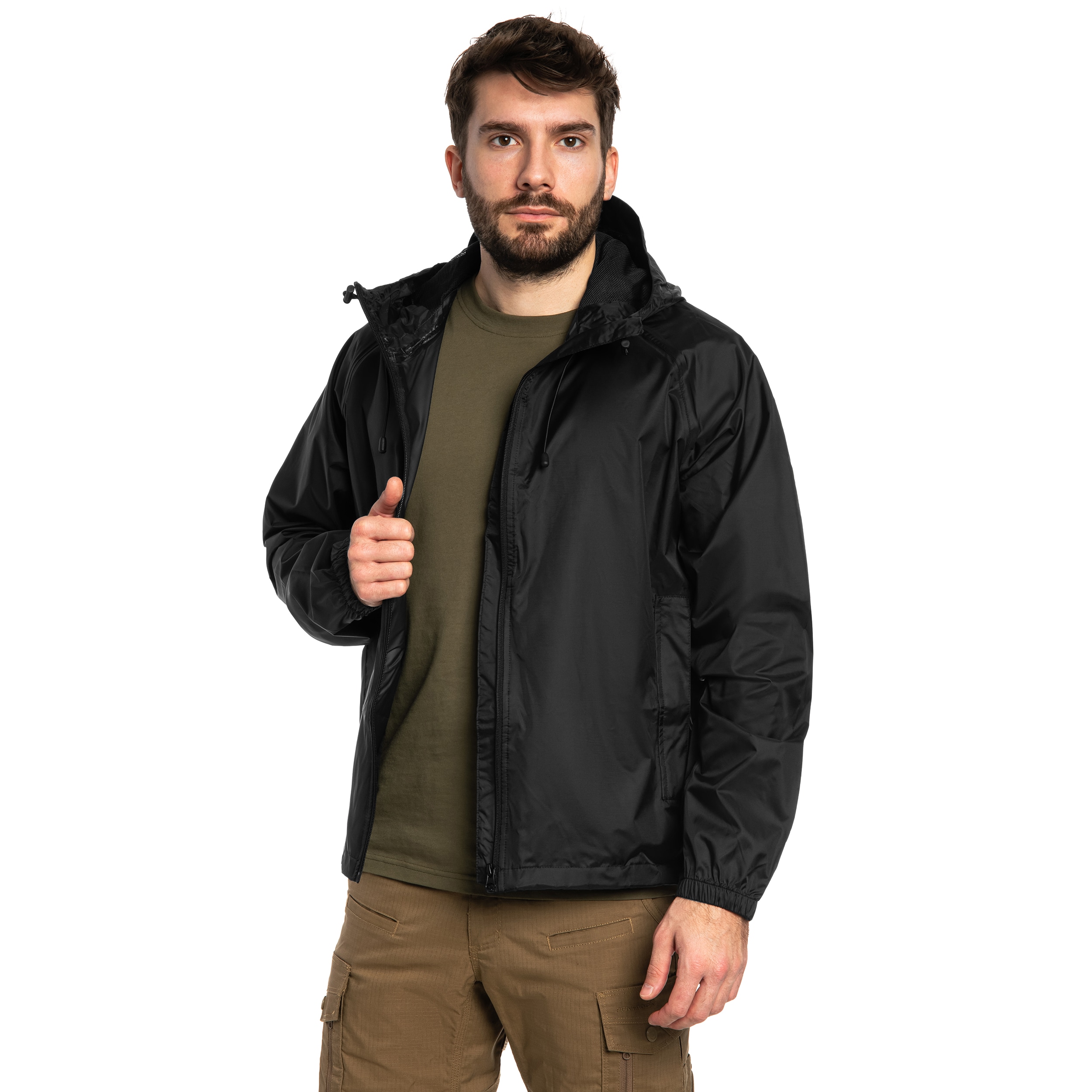 Mil-Tec Wet Weather Jacket Quickpack Takki - Black