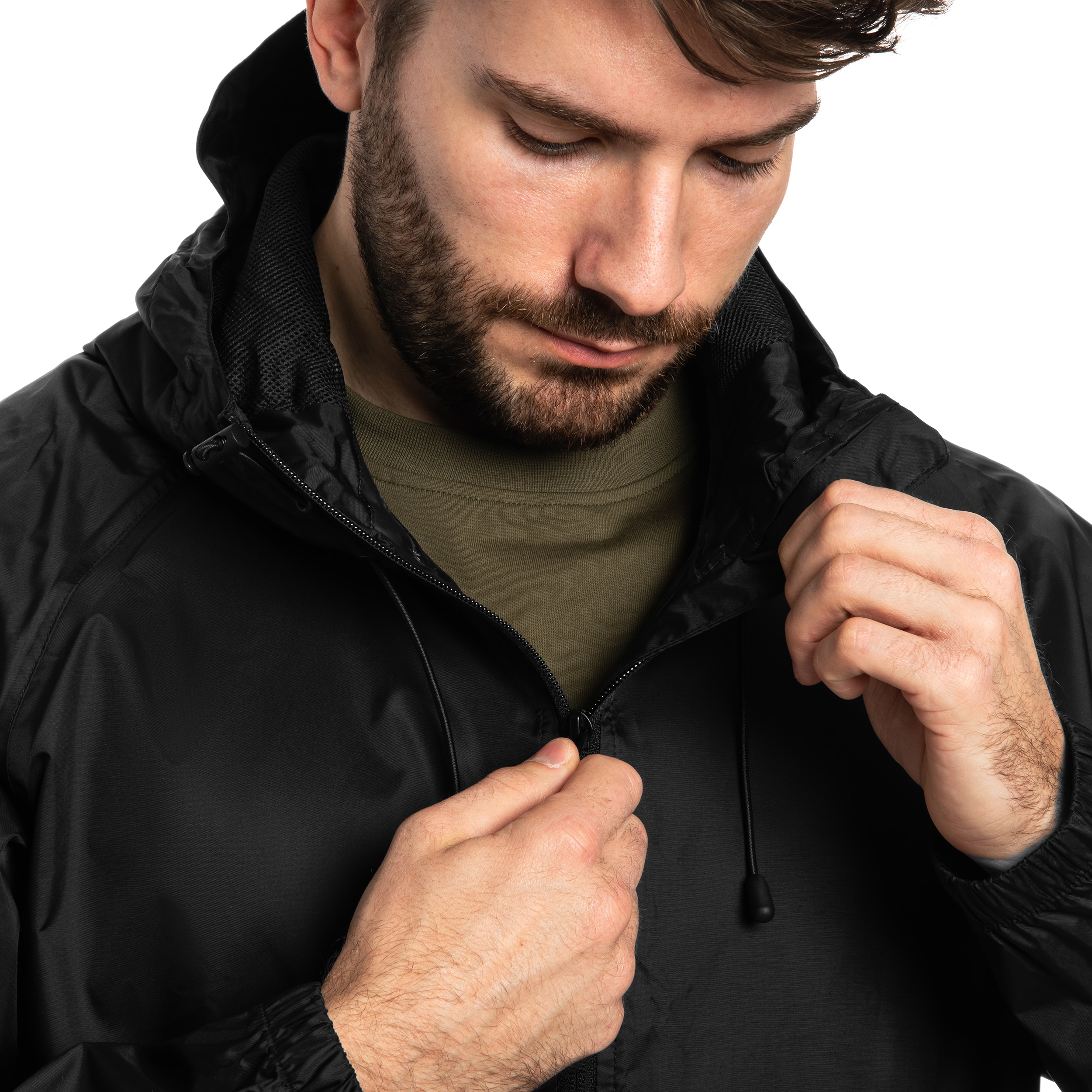Mil-Tec Wet Weather Jacket Quickpack Takki - Black