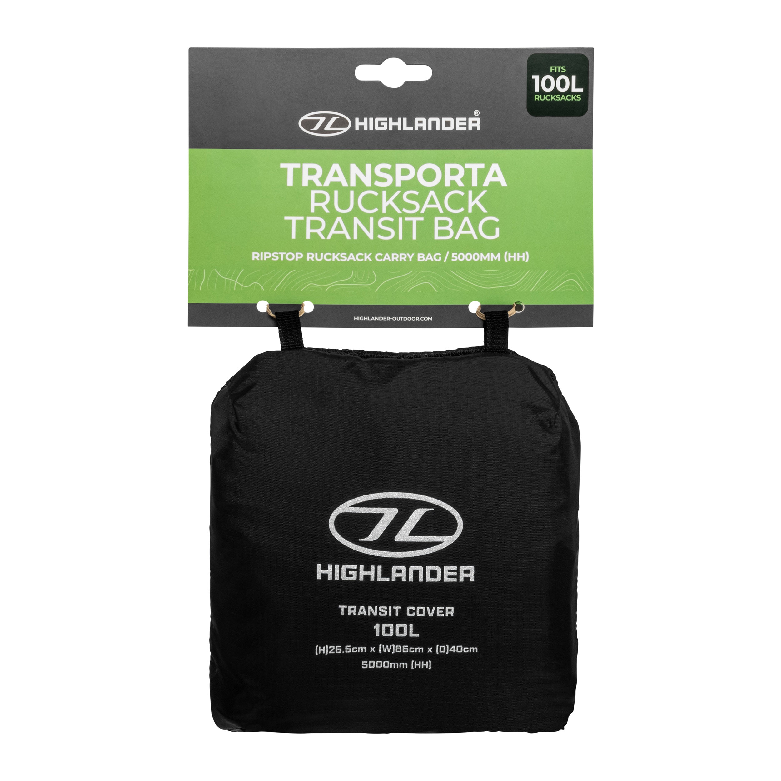 Highlander Outdoor Transit Bag Suojapussi - Black