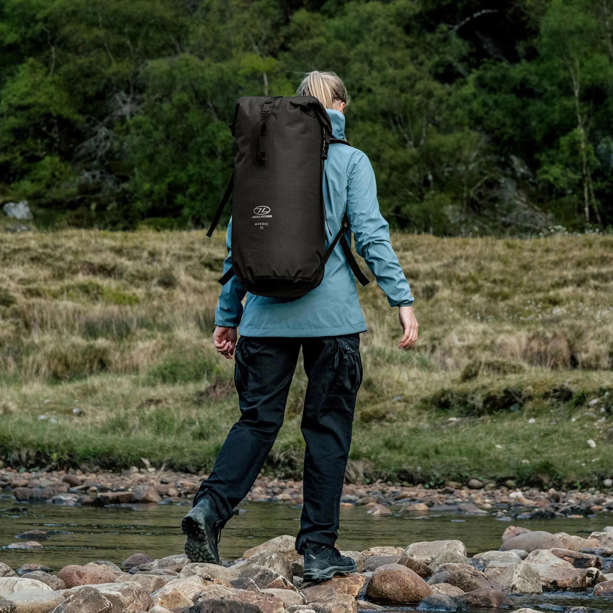 Highlander Outdoor Affric 35 l Vedenpitävä Reppu - Black