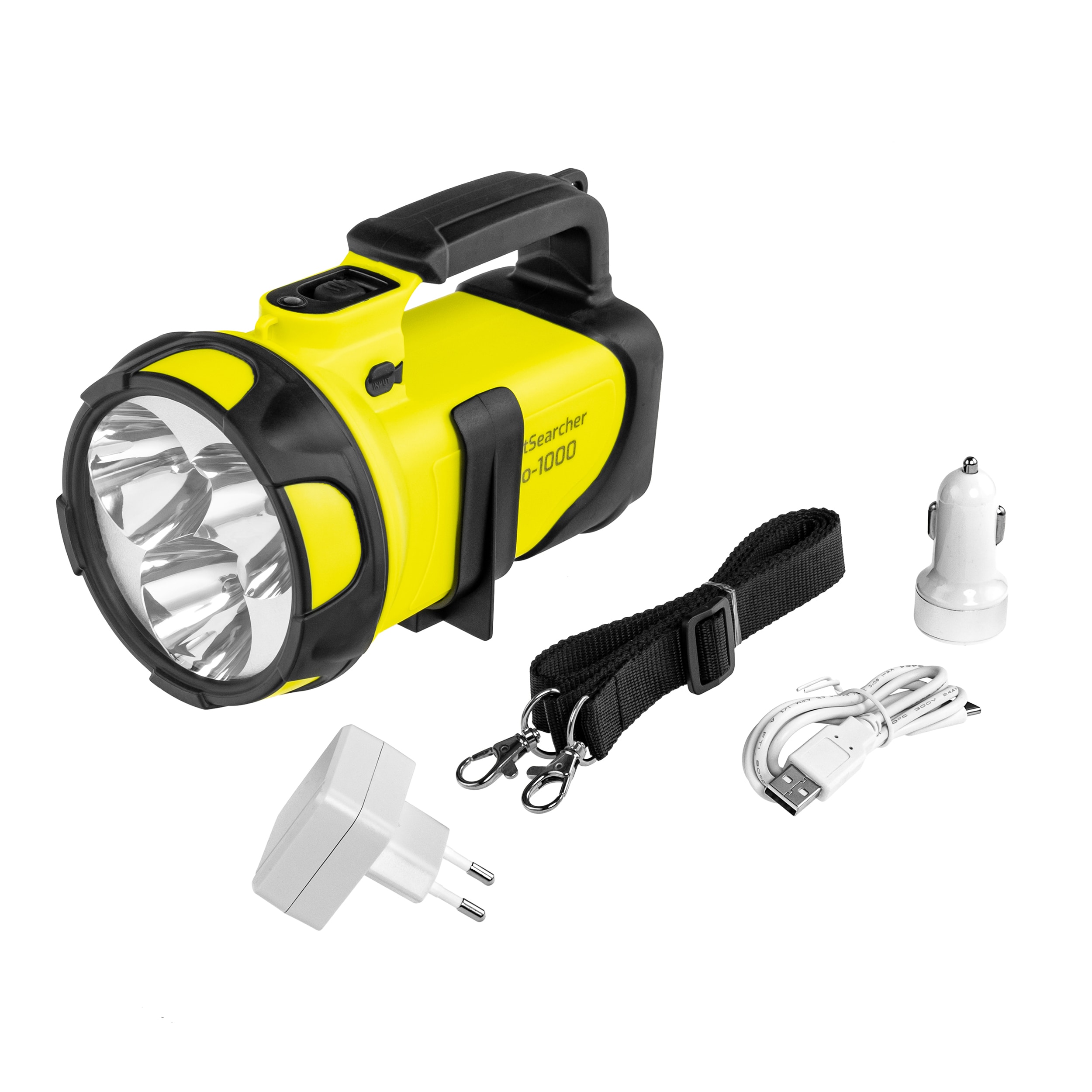 NightSearcher Trio-1000 Käsivalaisin 1000 lumens - Yellow/Grey