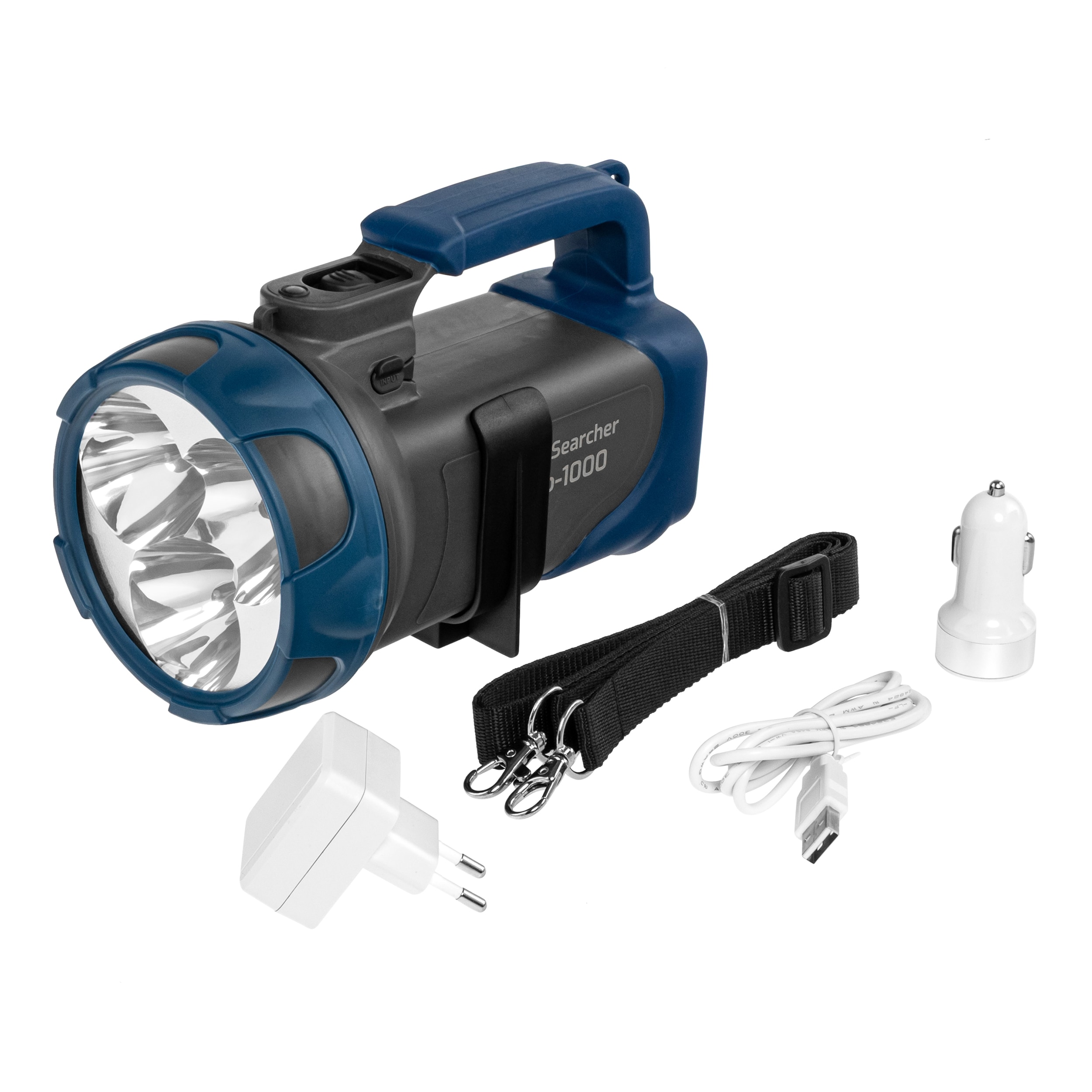 NightSearcher Trio-1000 Taskulamppu 1000 lumen - Grey/Blue