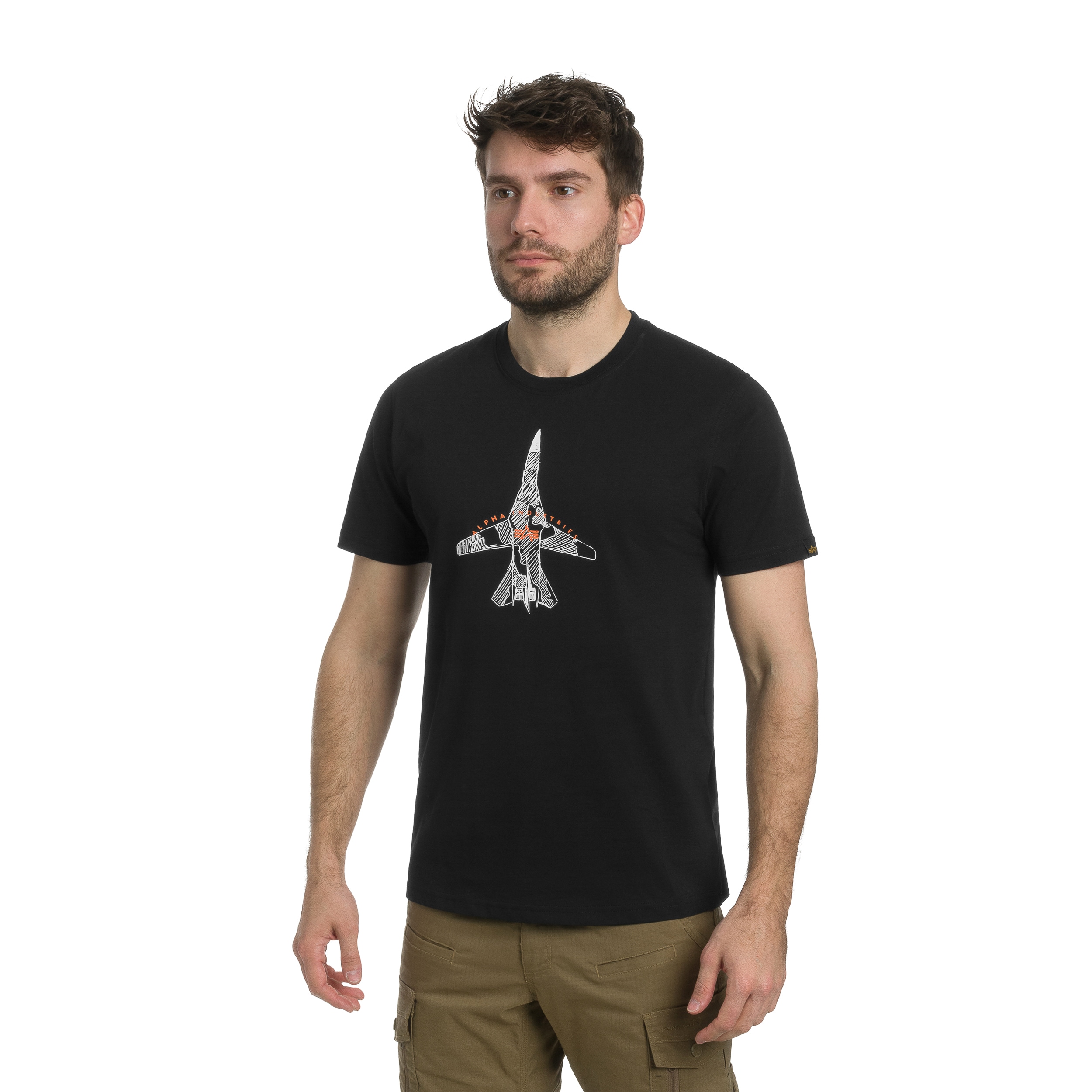 Alpha Industries Air Force Sketch T-paita - Black