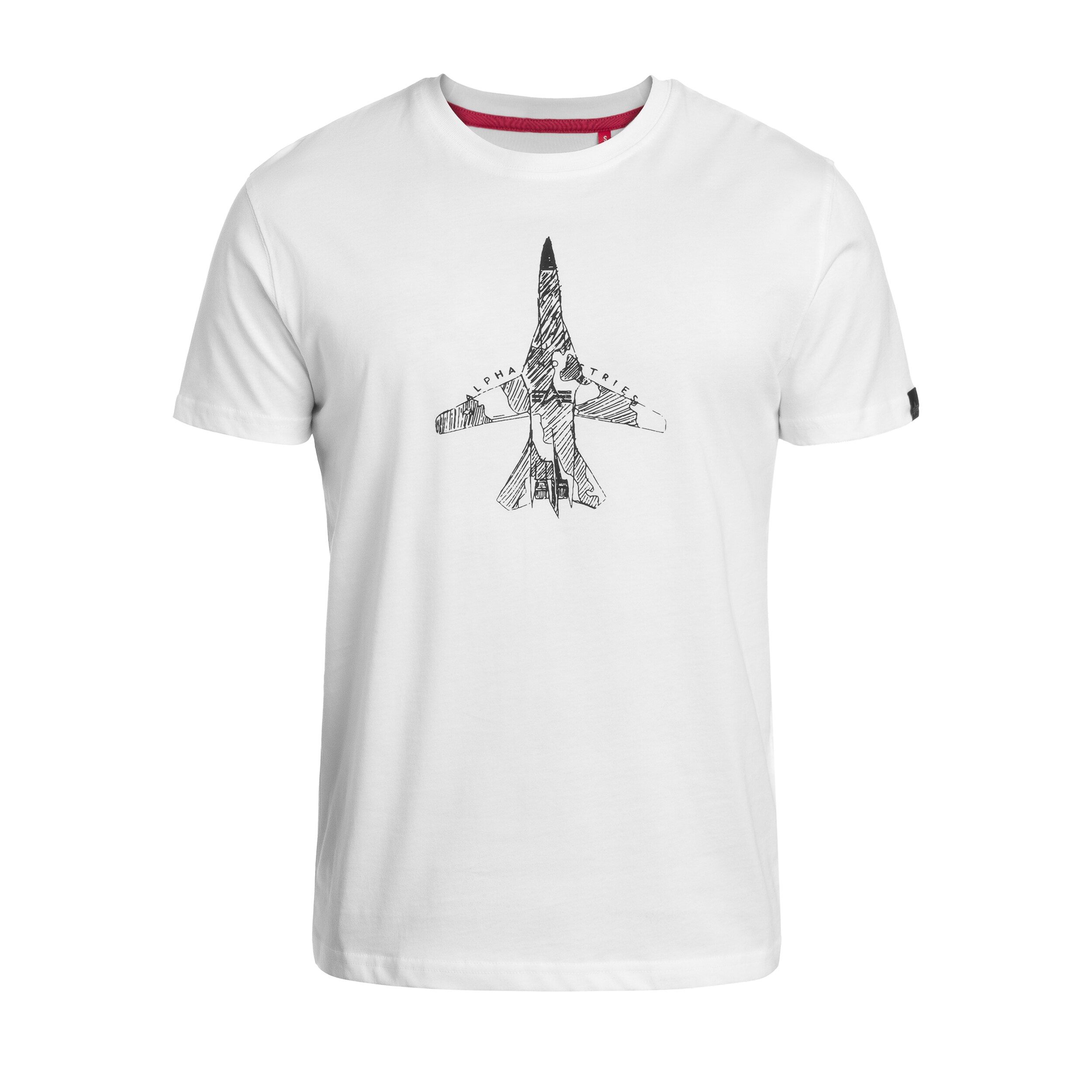 Alpha Industries Air Force Sketch T-paita - White