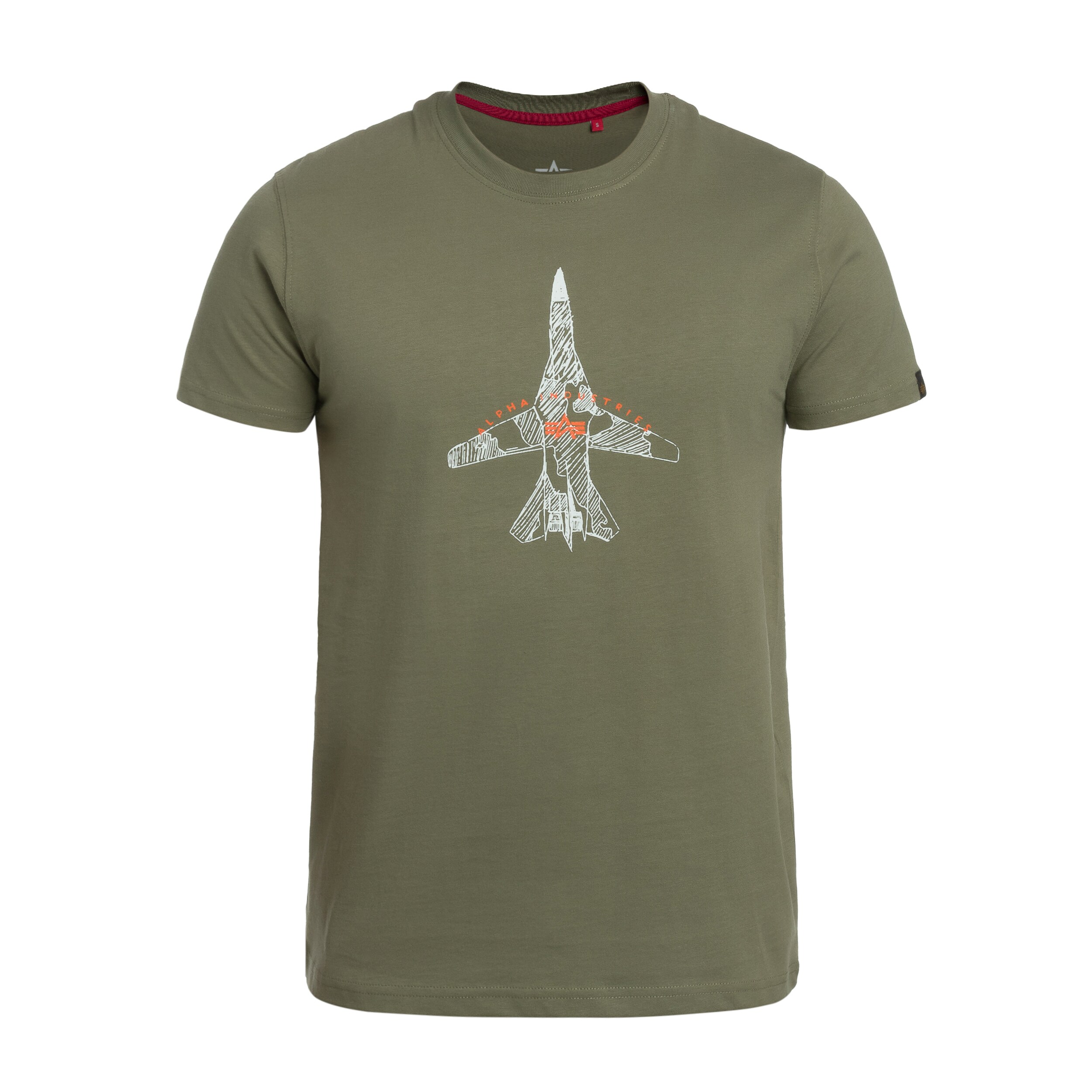 Alpha Industries Air Force Sketch T-paita - Olive