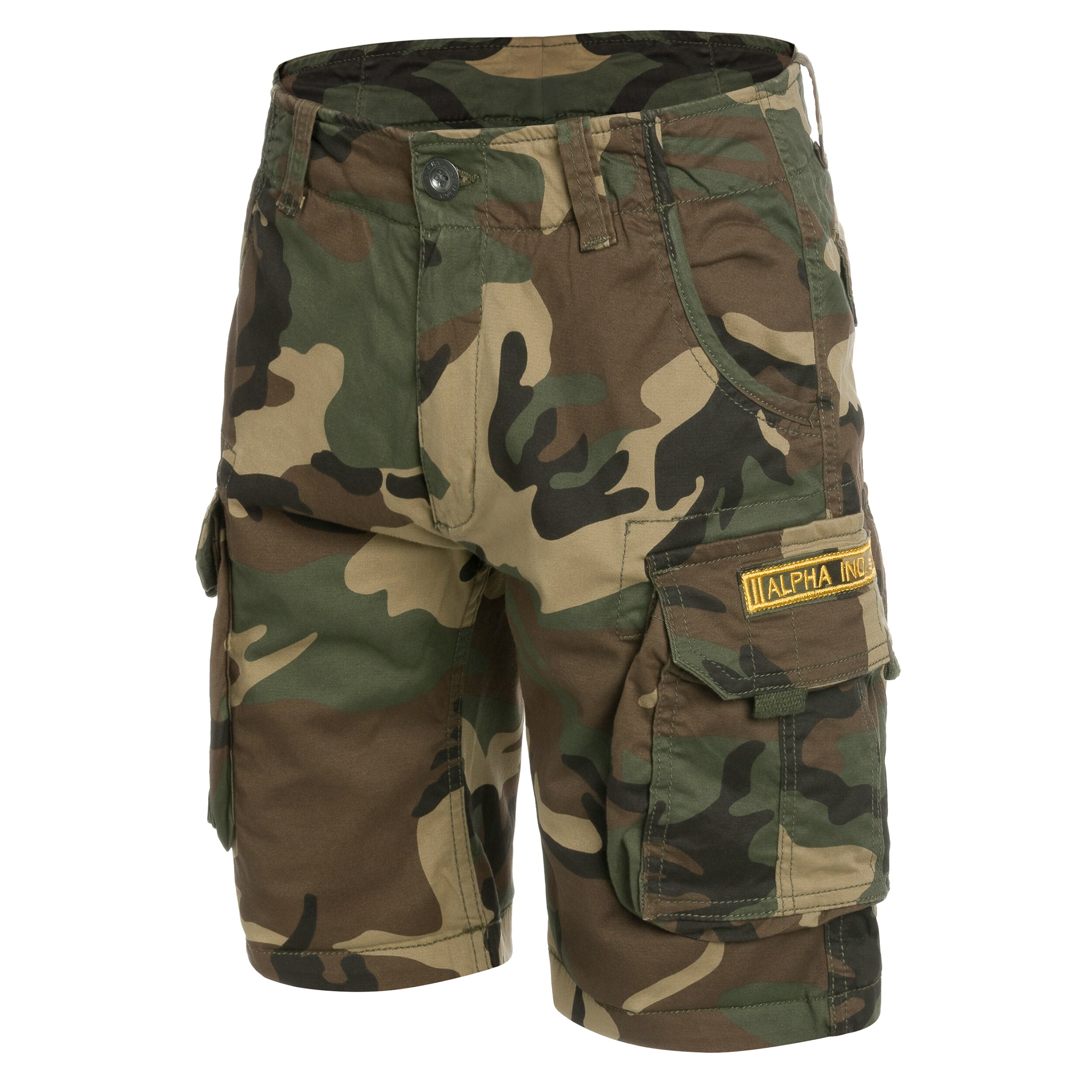 Alpha Industries Crew Short - Woodland Camo 65 Shorts