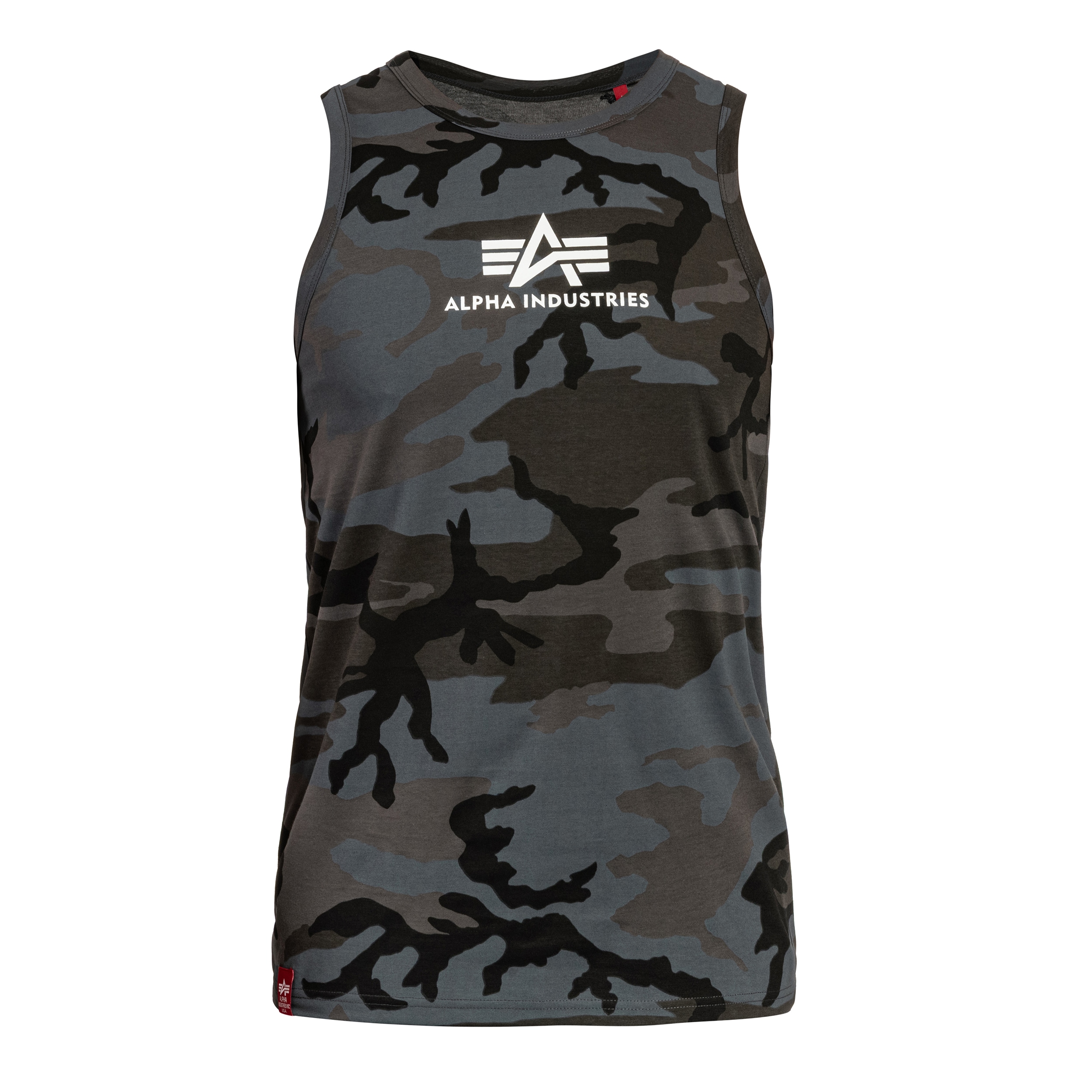 Alpha Industries Basic Mid Logo Tank Top - Black Camo