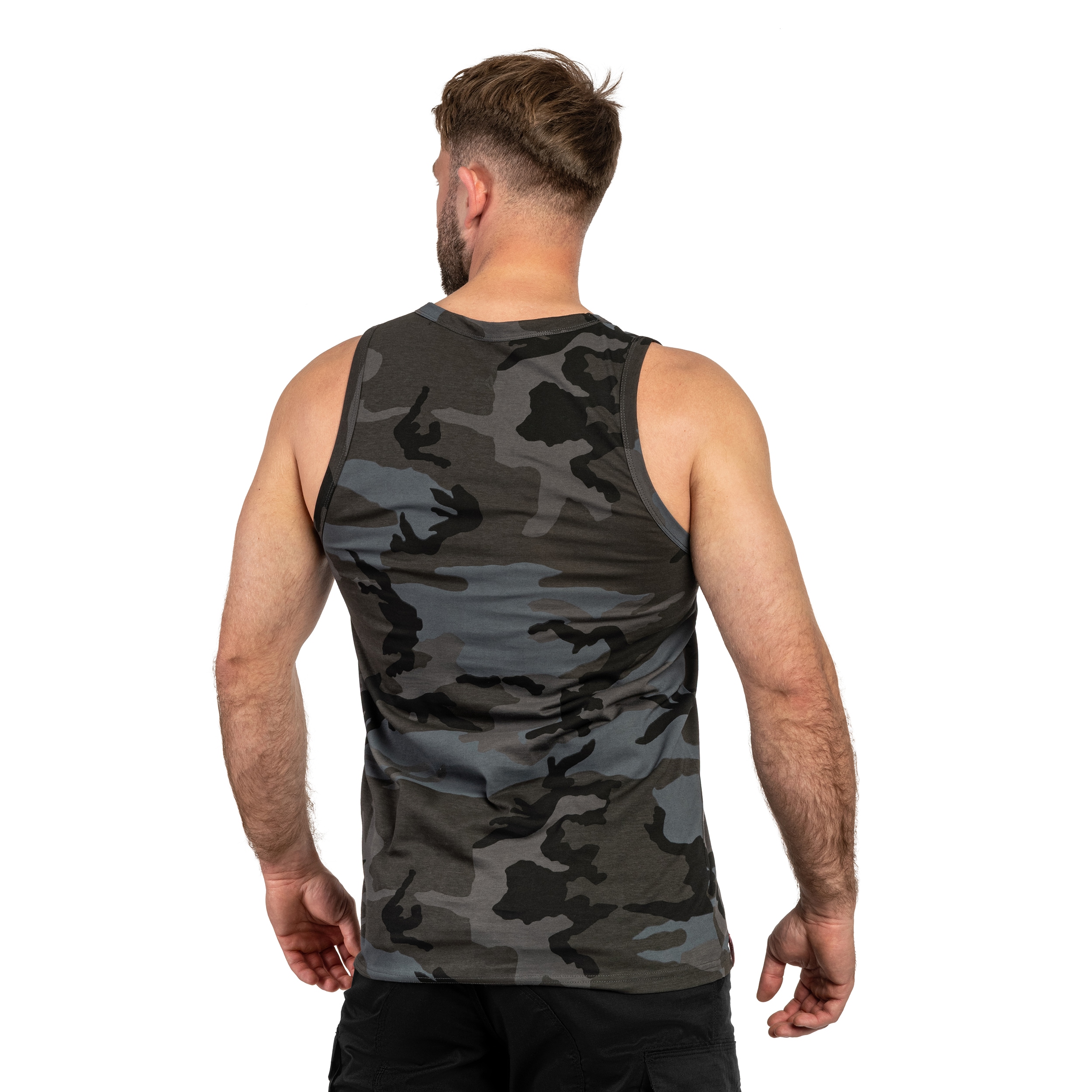 Alpha Industries Basic Mid Logo Tank Top - Black Camo