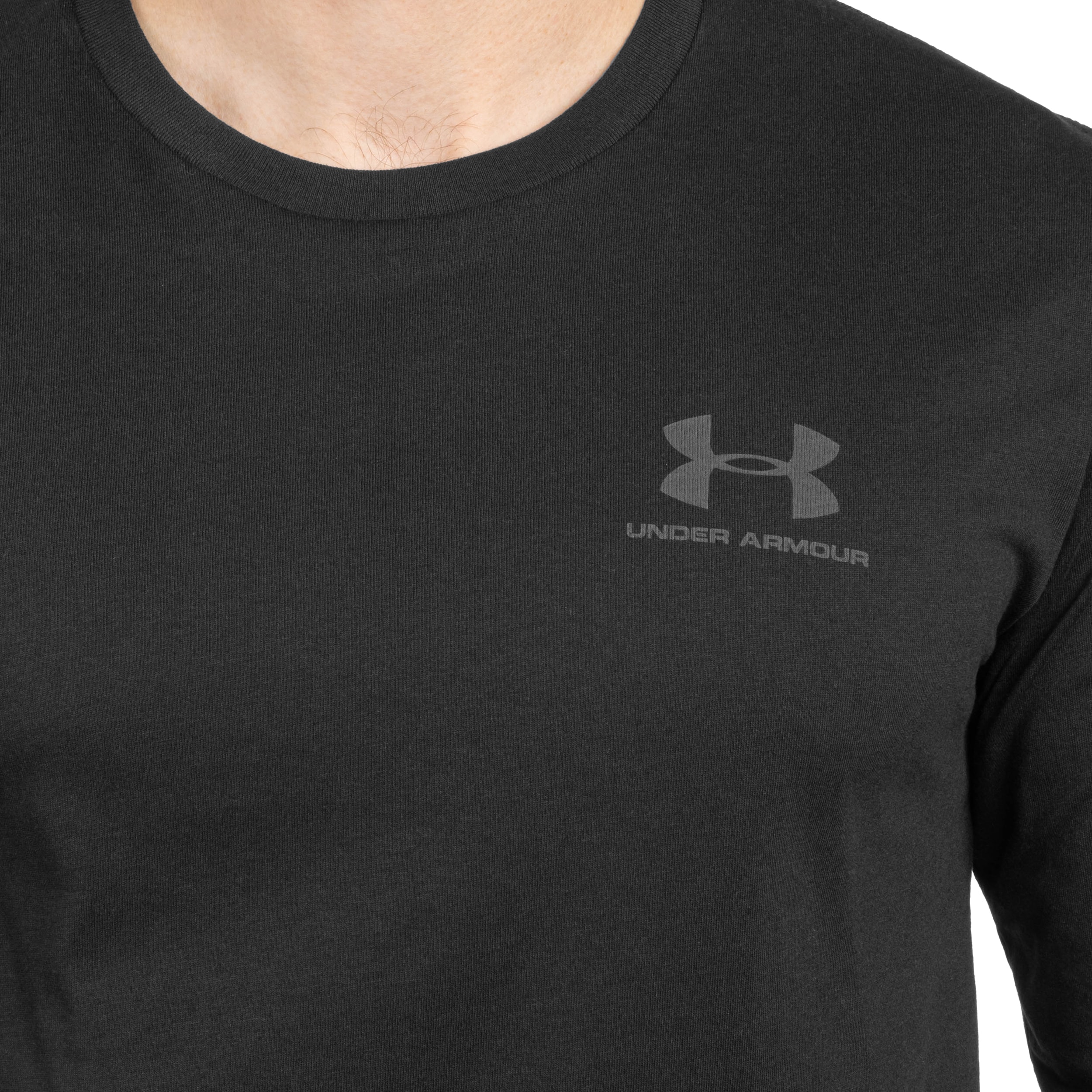 Under Armour Left Chest Long Sleeve - Black/Pitch Gray lämpöpaita