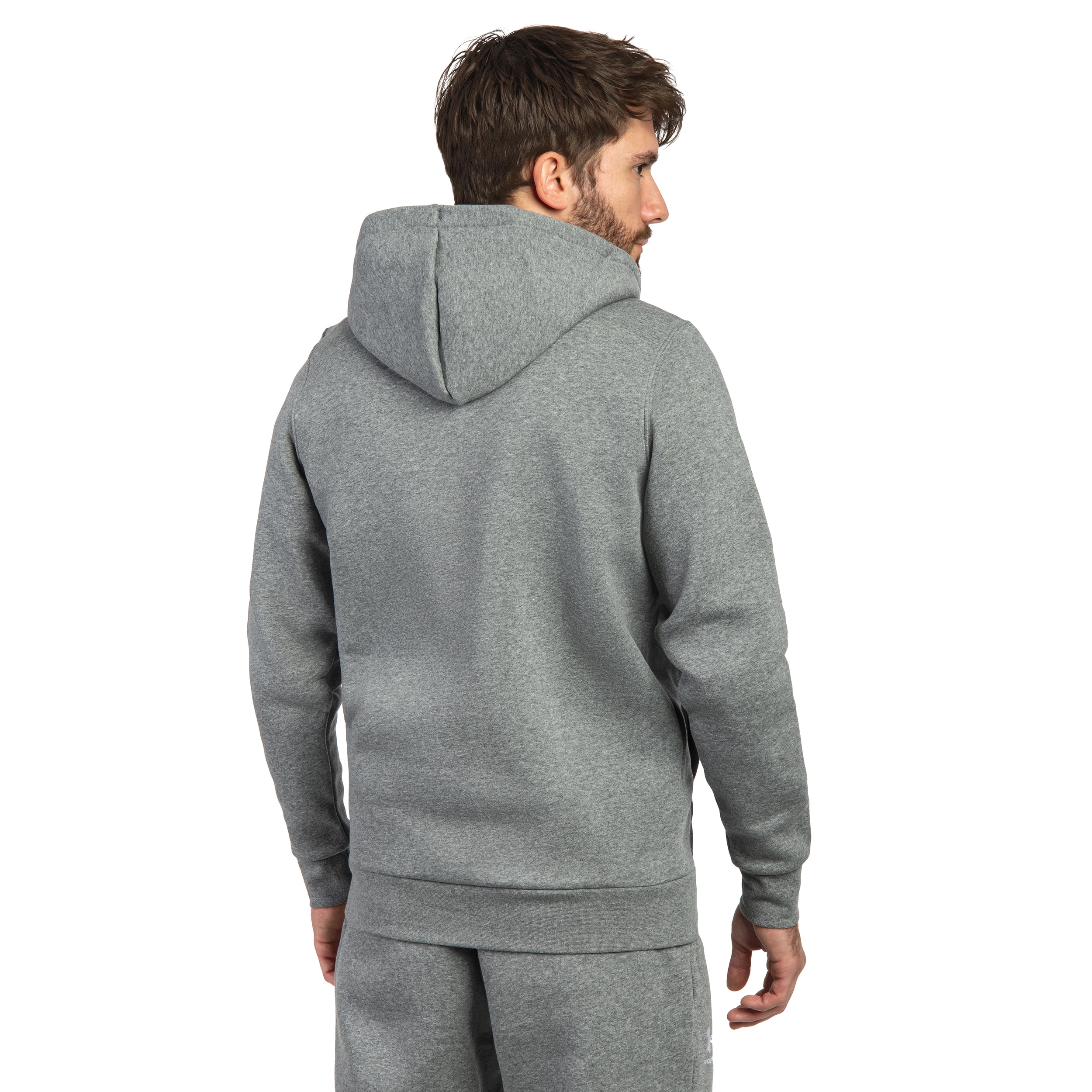 Under Armour Icon Fleece Hoodie - Pitch Gray Medium Heather/White