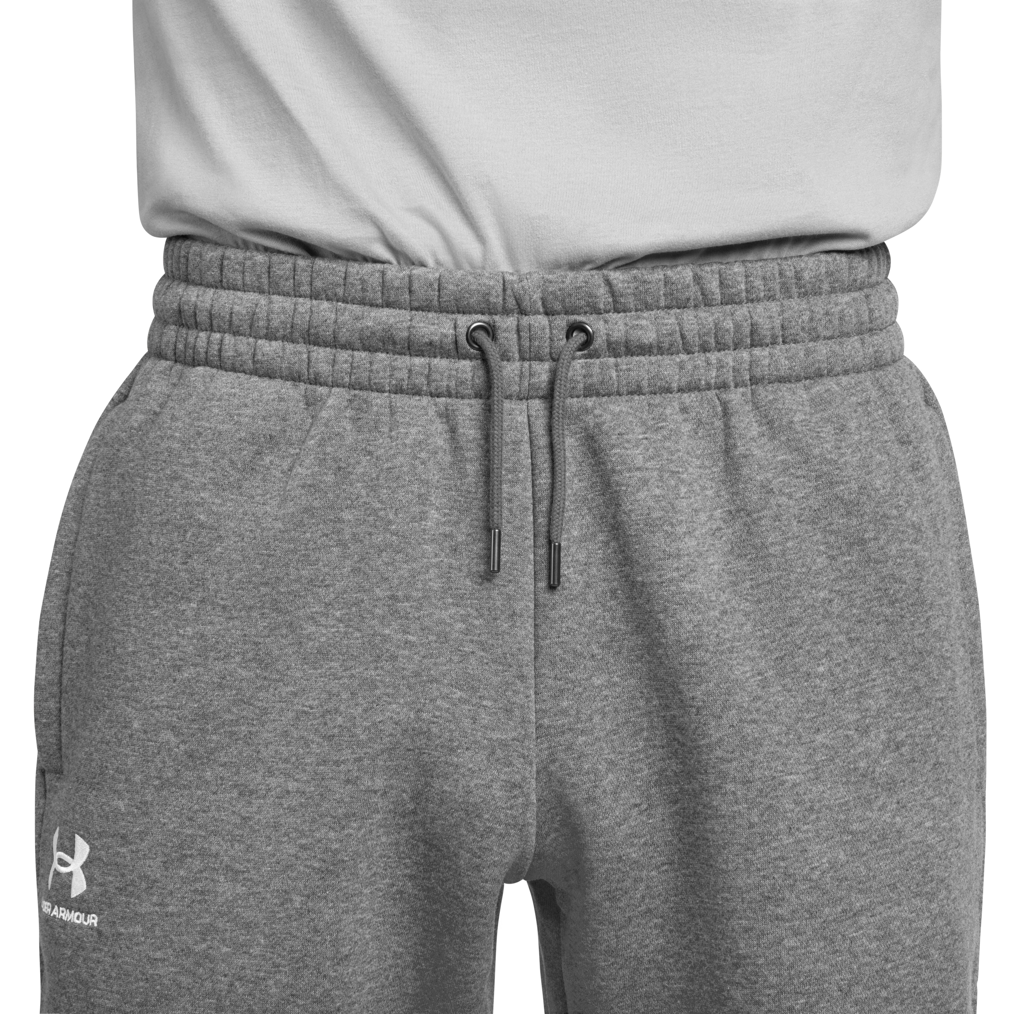 Under Armour Jogger Icon Fleece Housut - Pitch Gray Medium Heather/White