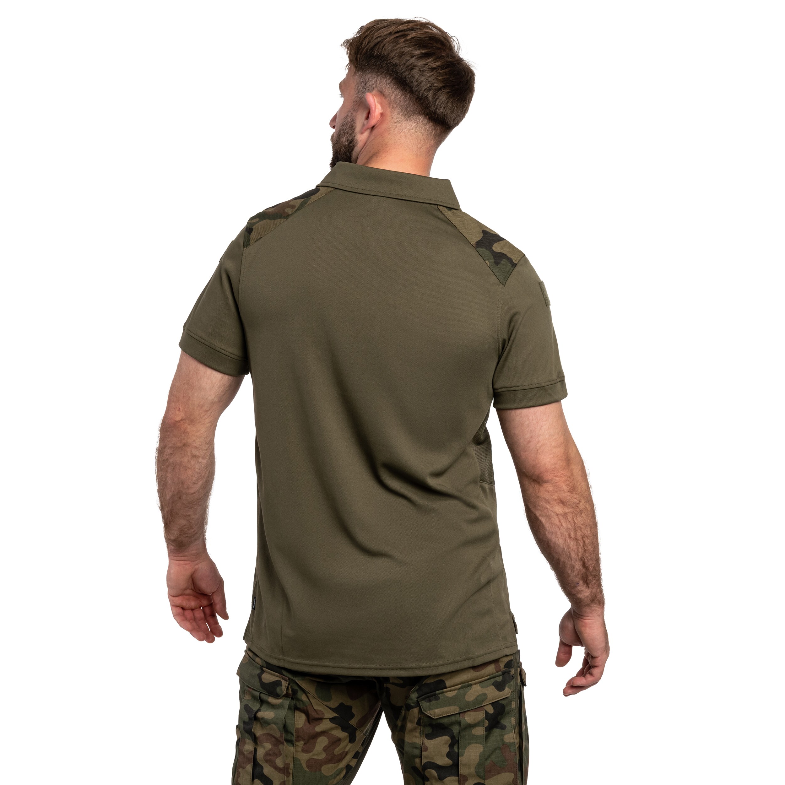 Helikon-Tex Polo-paita sotilasmalli 304A/MON - Olive Green/wz.93 Pantera PL Woodland