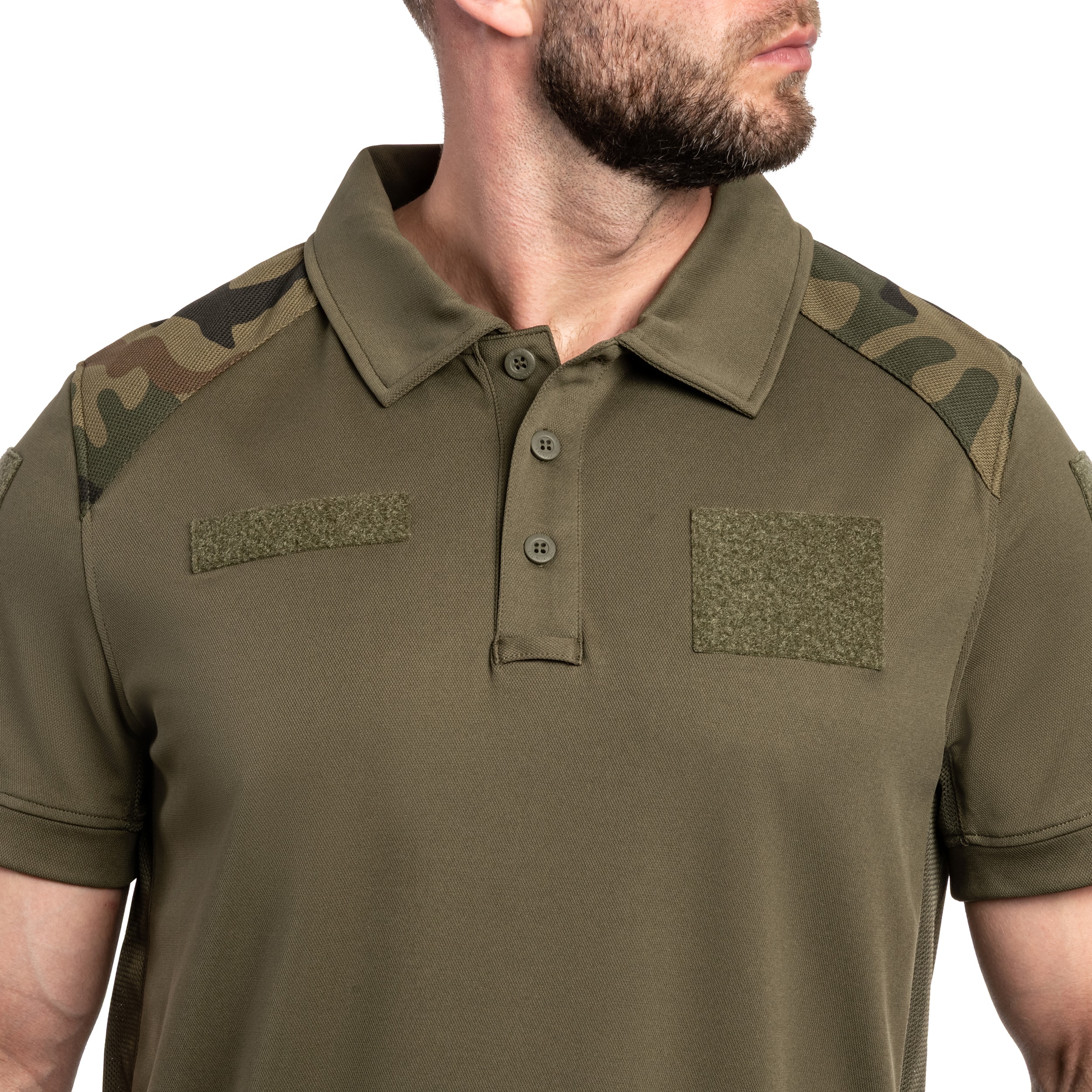 Helikon-Tex Polo-paita sotilasmalli 304A/MON - Olive Green/wz.93 Pantera PL Woodland