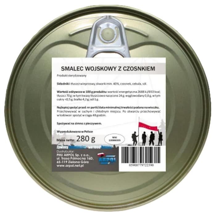 Arpol Säilykeruoka - Sotilaslaardi valkosipulilla 280 g - 3 kpl