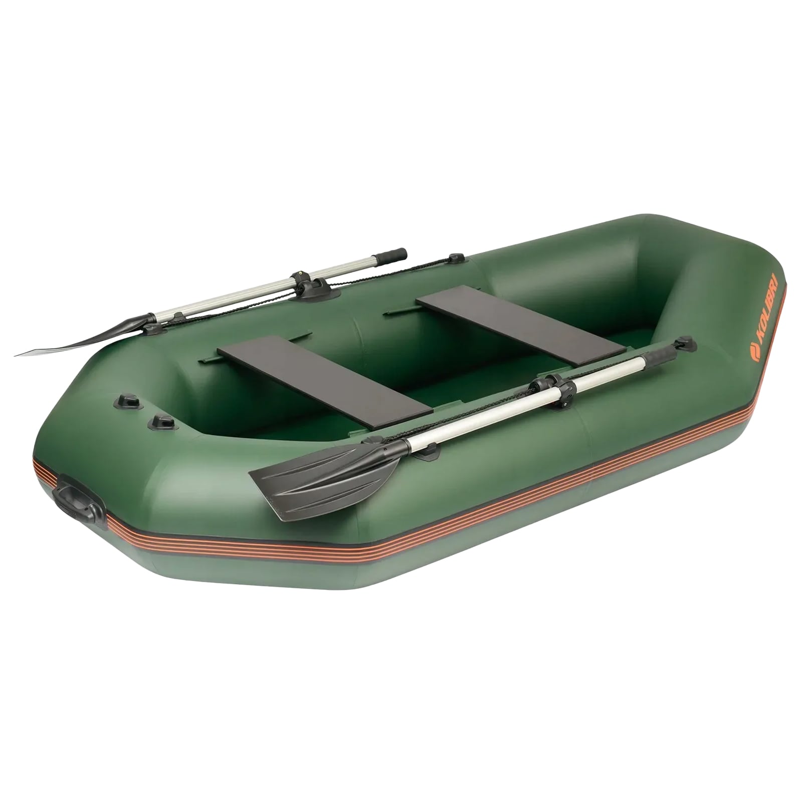 Kolibri K-240TL Kumivene rullattavalla lattialla, törmäyslistalla ja moottoripeilillä - Green