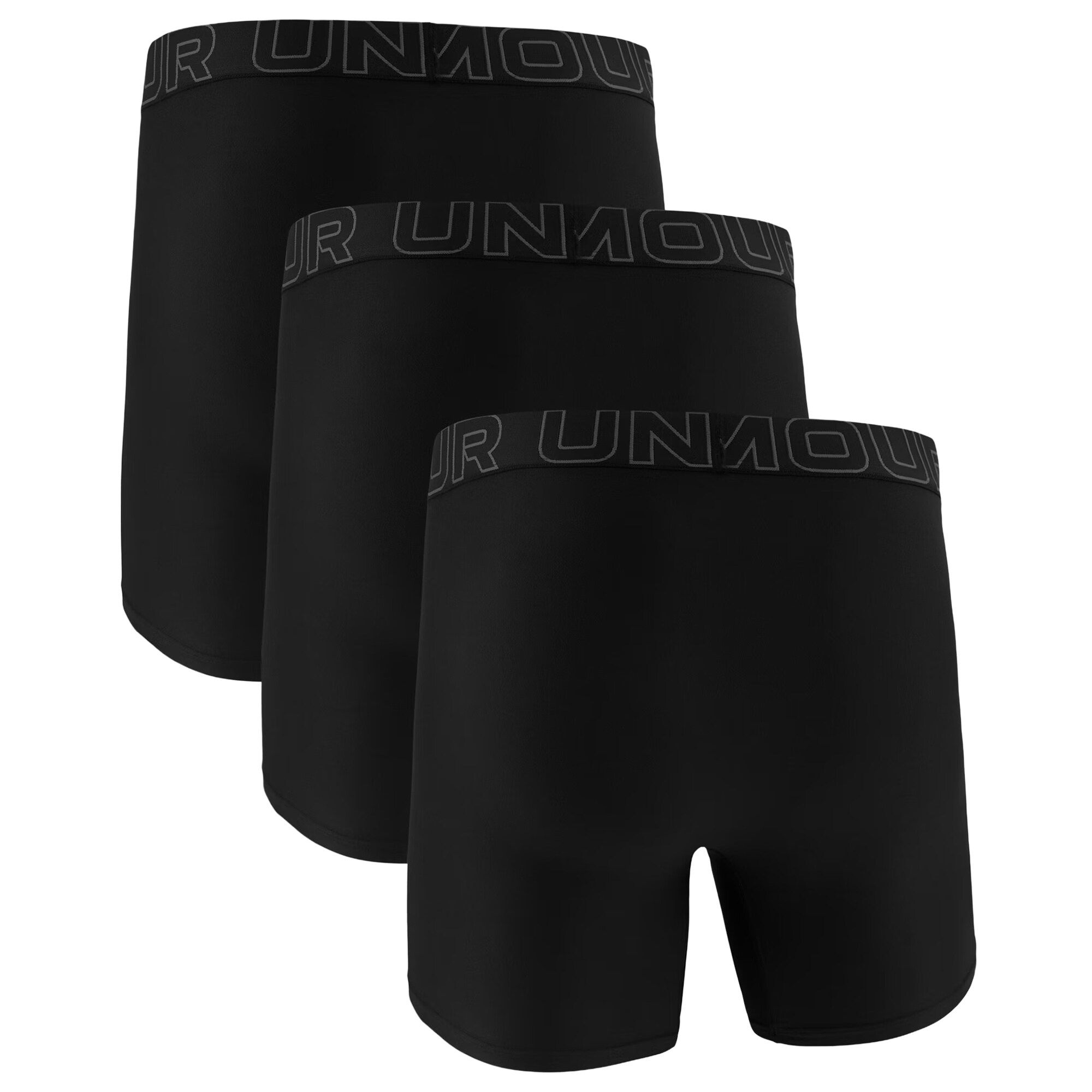 Under Armour Performance Tech Boxerjock Bokserit - Black/Castle Rock, 3 paria