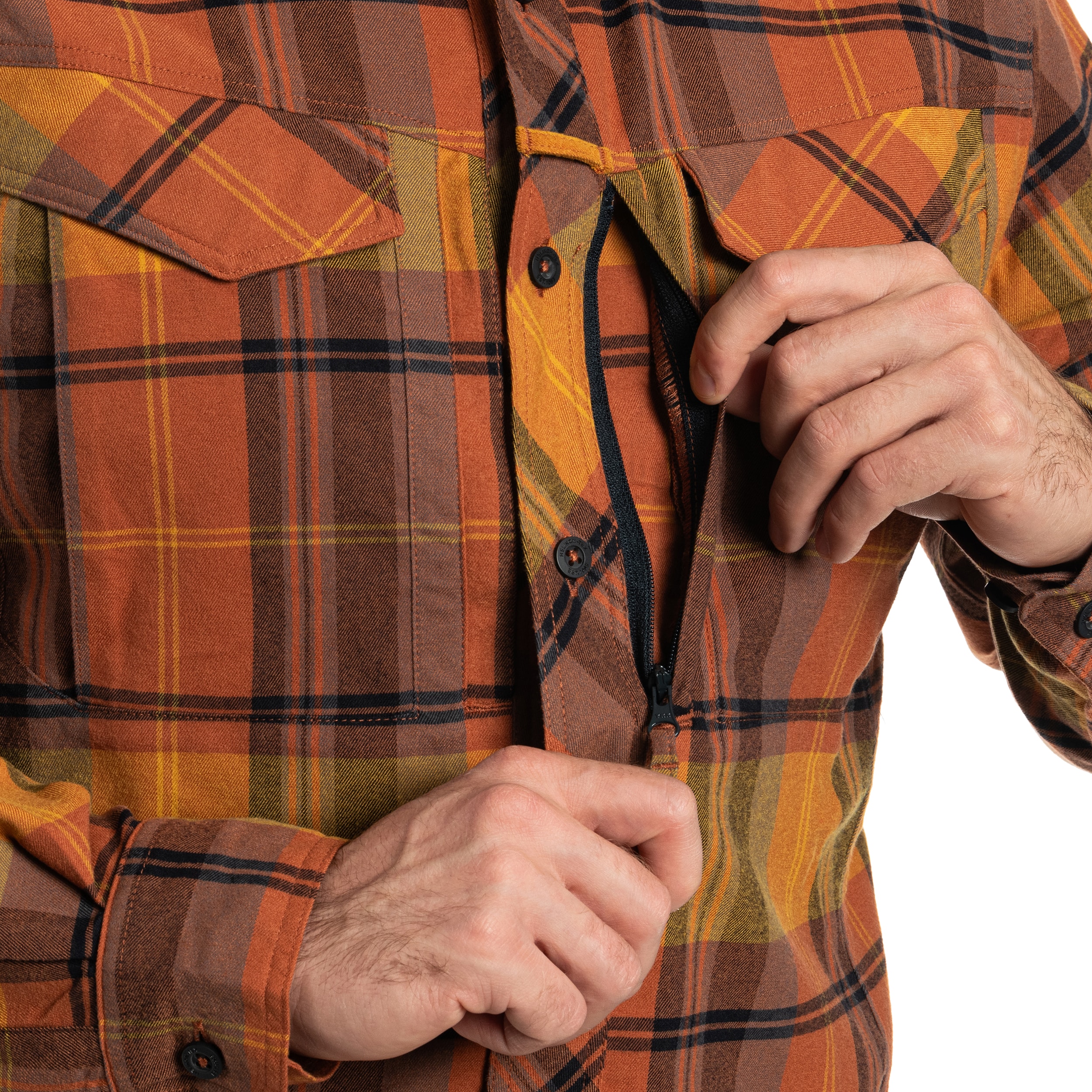 Helikon-Tex Defender Mk2 Nylon Sorona Blend -kauluspaita - Evening Pumpkin Plaid