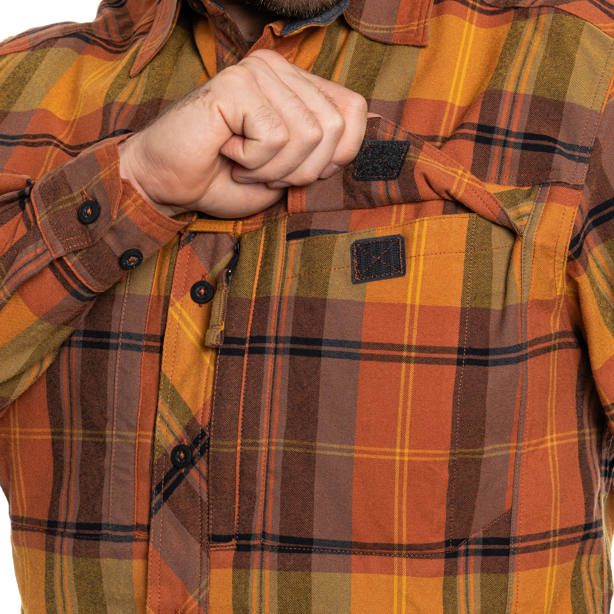 Helikon-Tex Defender Mk2 Nylon Sorona Blend -kauluspaita - Evening Pumpkin Plaid