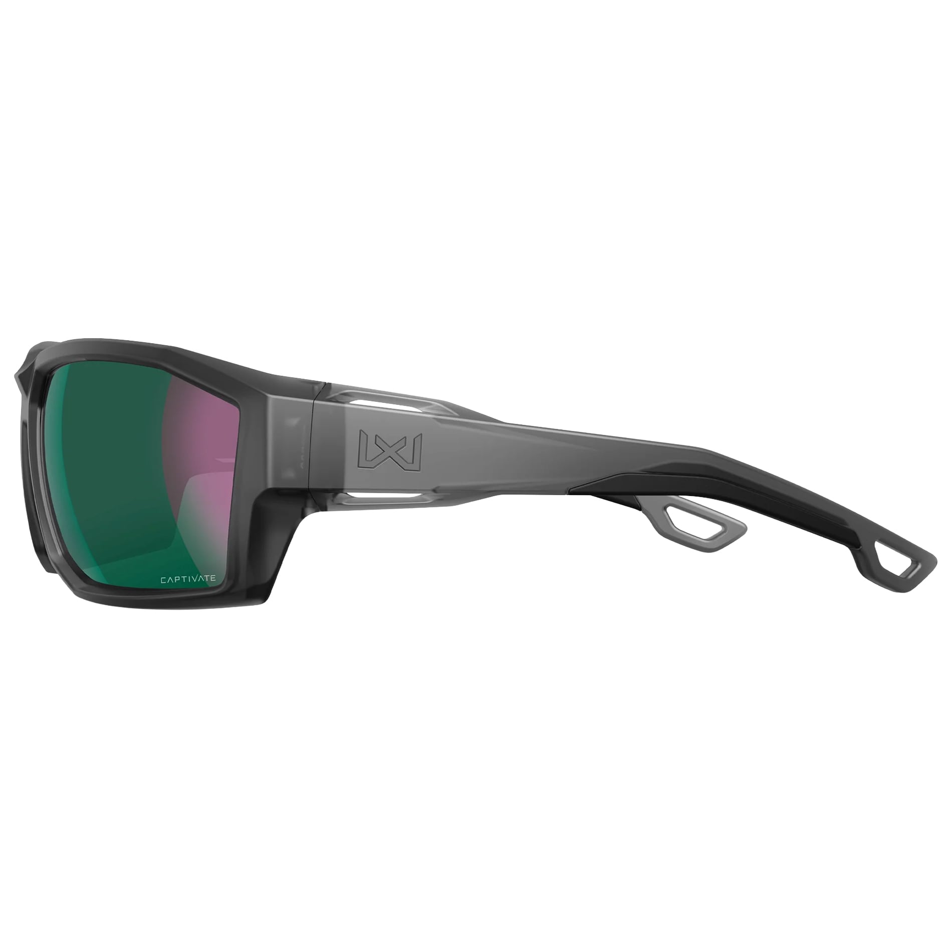 Wiley X Alpine Taktiset Lasit - Captivate Polarized Green Mirror/Translucent Black