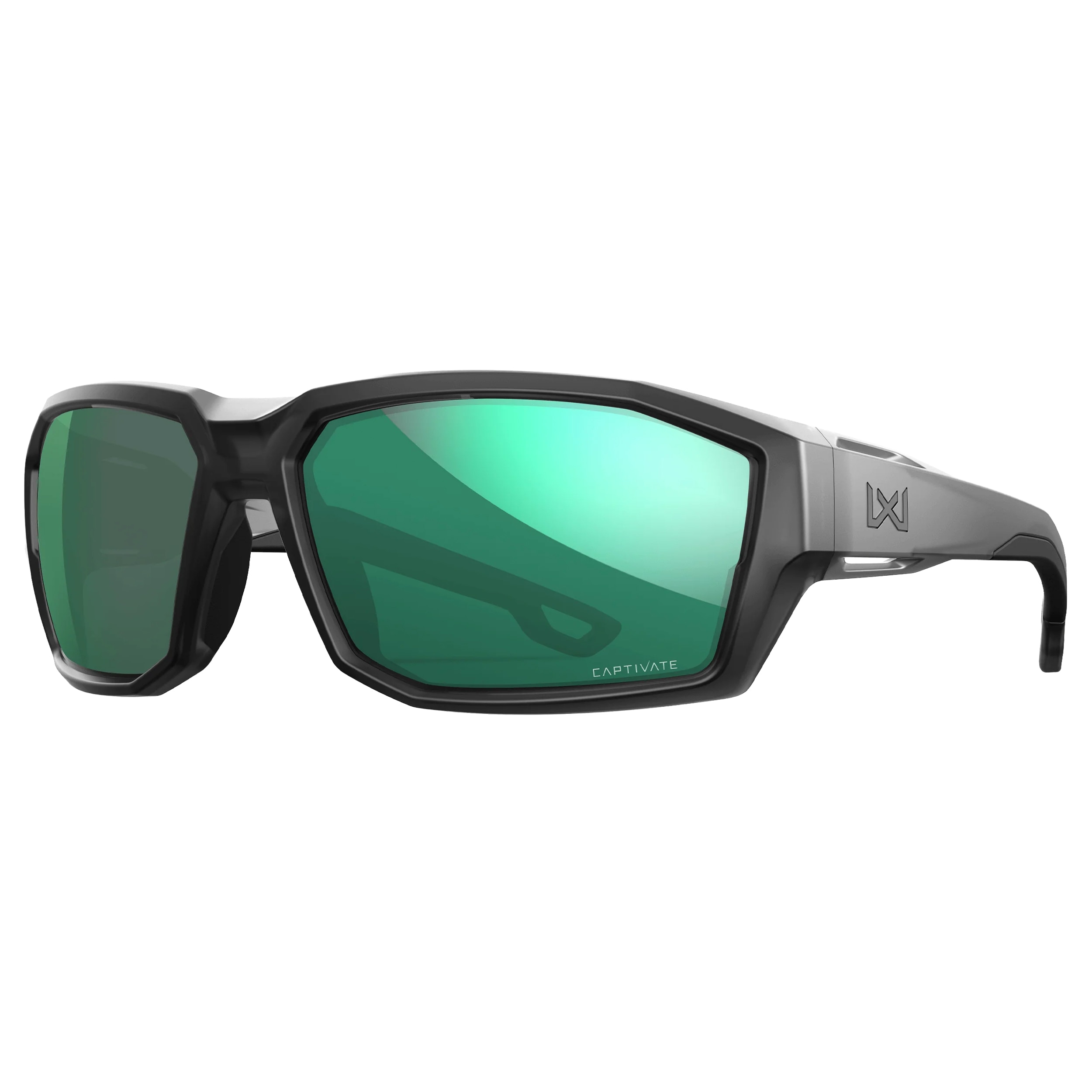 Wiley X Alpine Taktiset Lasit - Captivate Polarized Green Mirror/Translucent Black