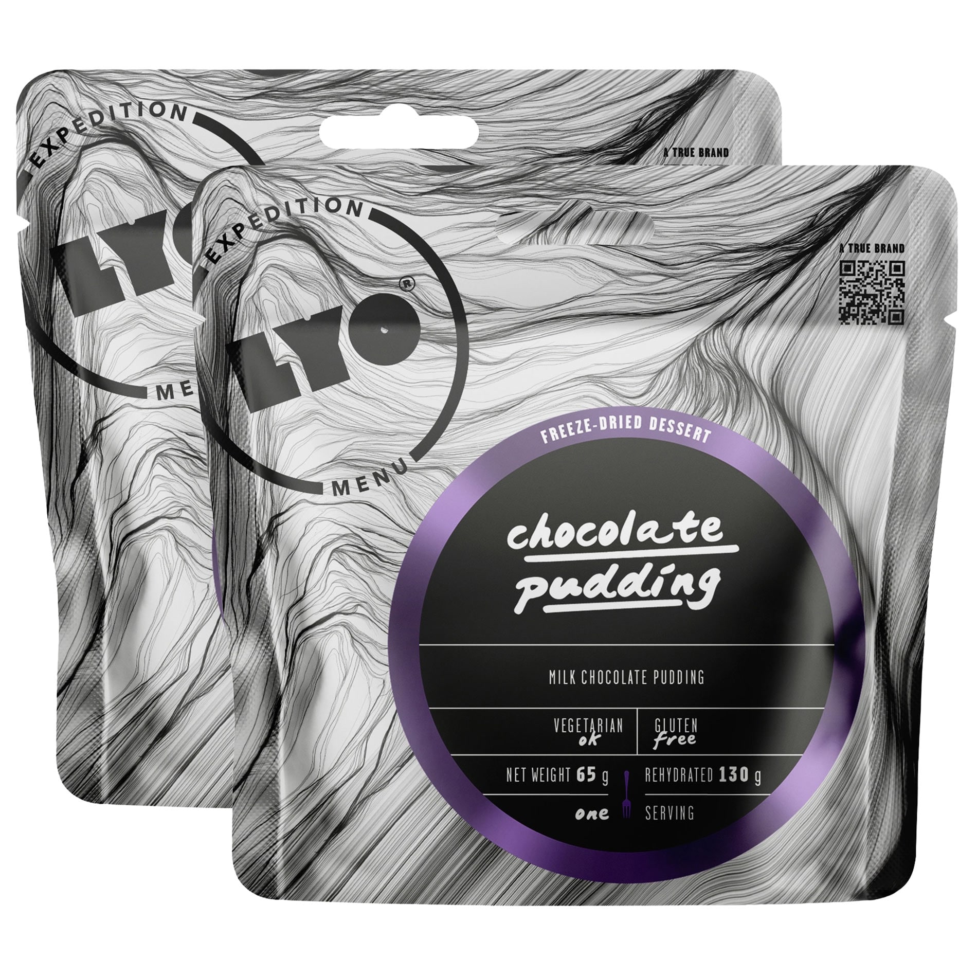LYOFOOD Pudding Suklaa Pakastekuivattu 65 g/339 kcal - 2 kpl